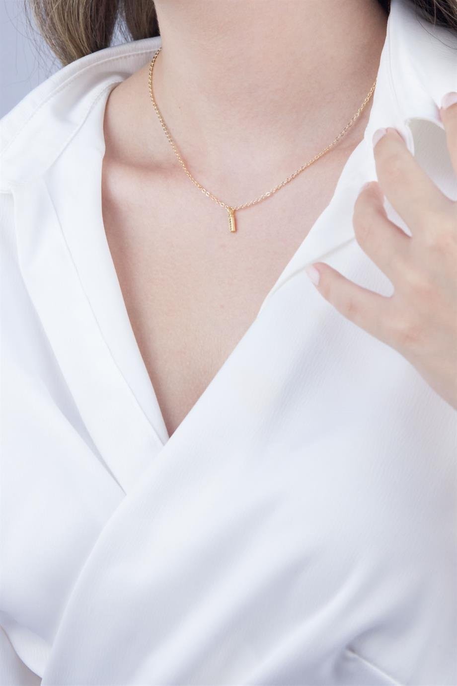 İ Harf Gold Zincir Kolye