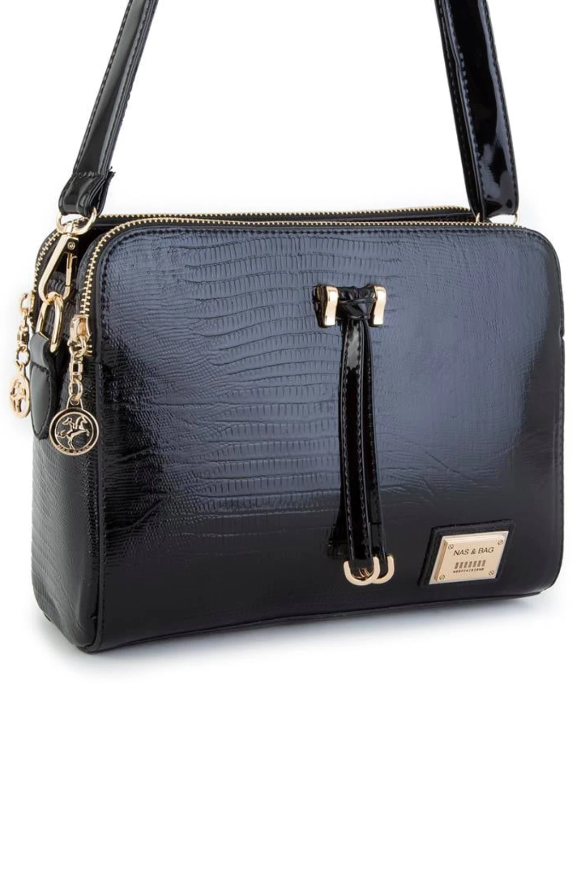 Nas Bag Kadın Çapraz Çanta - Siyah Lazer