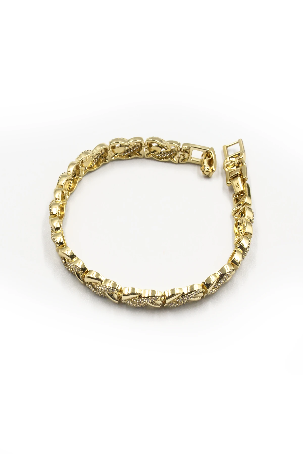 Örme Kuyumcu Model Xuping Kararmaz Bileklik – Gold | Zarif, Dayanıklı ve Işıltılı Tasarım