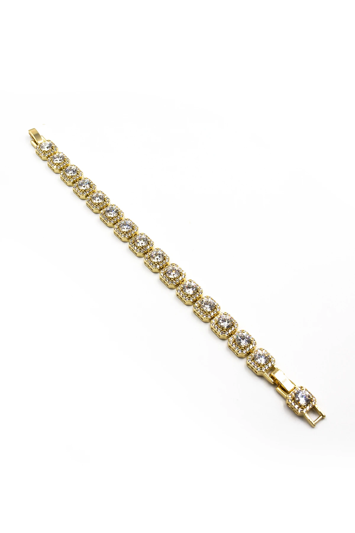 Tam Tur Taşlı Vip Model Xuping Kararmaz Bileklik – Gold | Lüks, Parlak ve Zarif Dokunuş