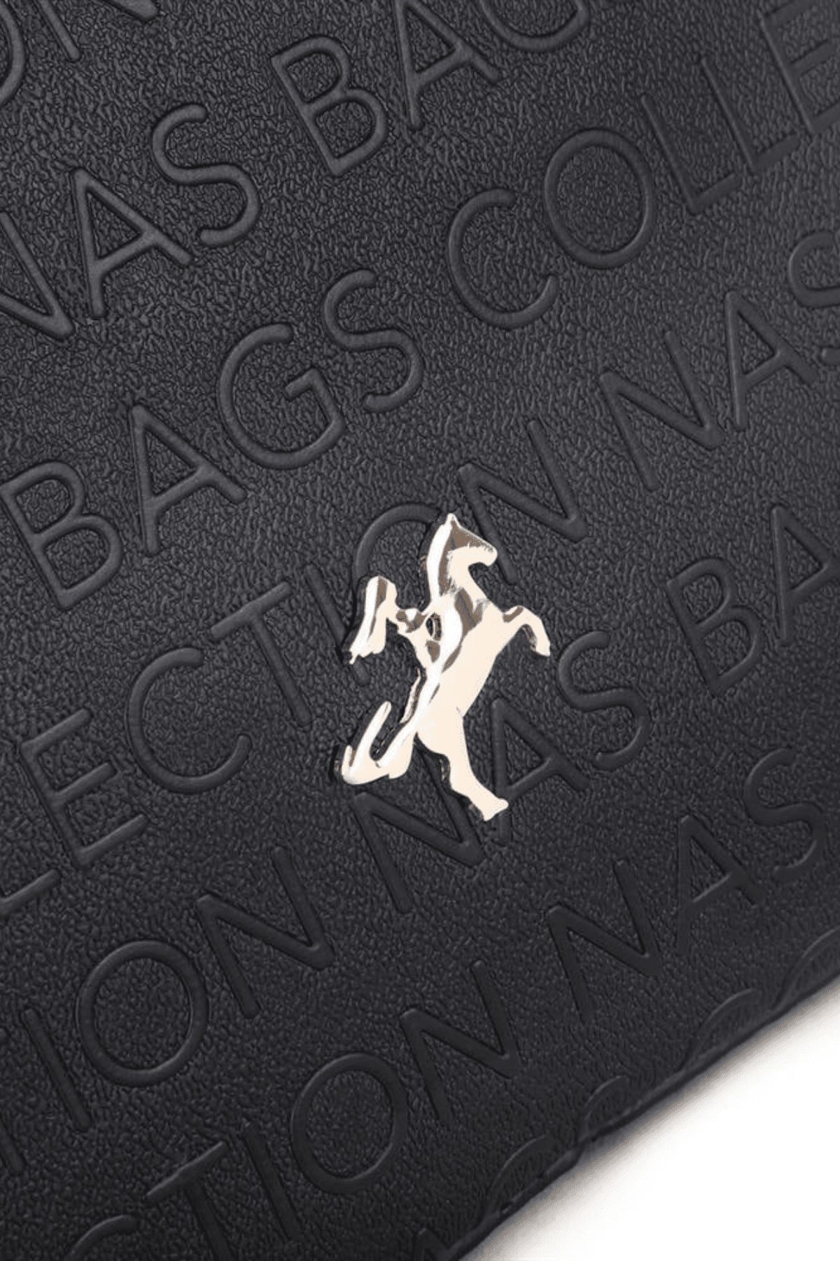 Nas Bag Kadın Çapraz Çanta - Siyah Yazılı