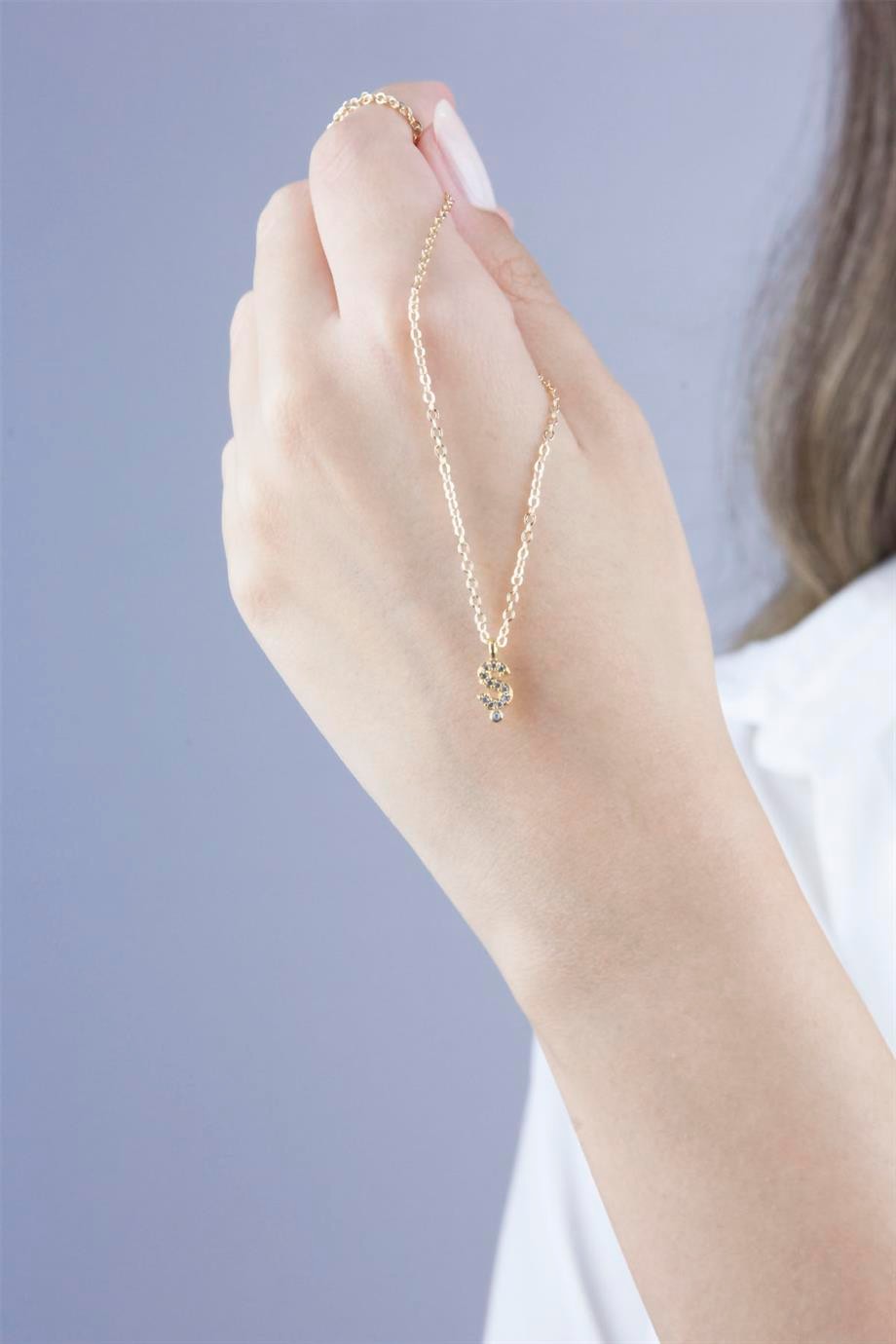Ş Letter Gold Chain Necklace