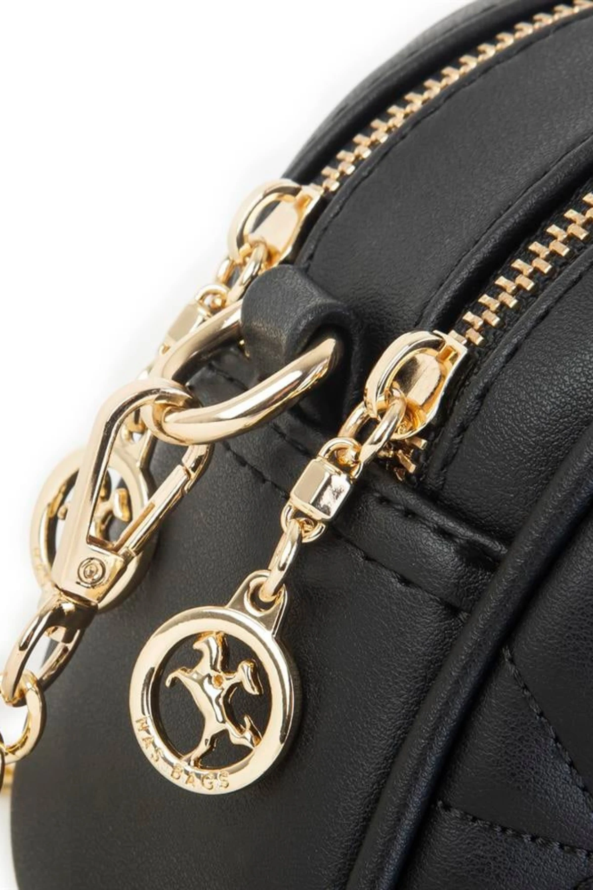 Nas Bag Kadın Zincirli Çapraz Çanta - Siyah Dona