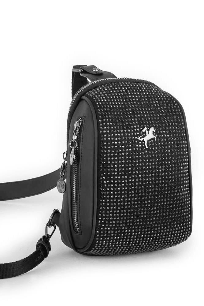 Nas Bag Bel ve Body Bag Taşlı - Siyah
