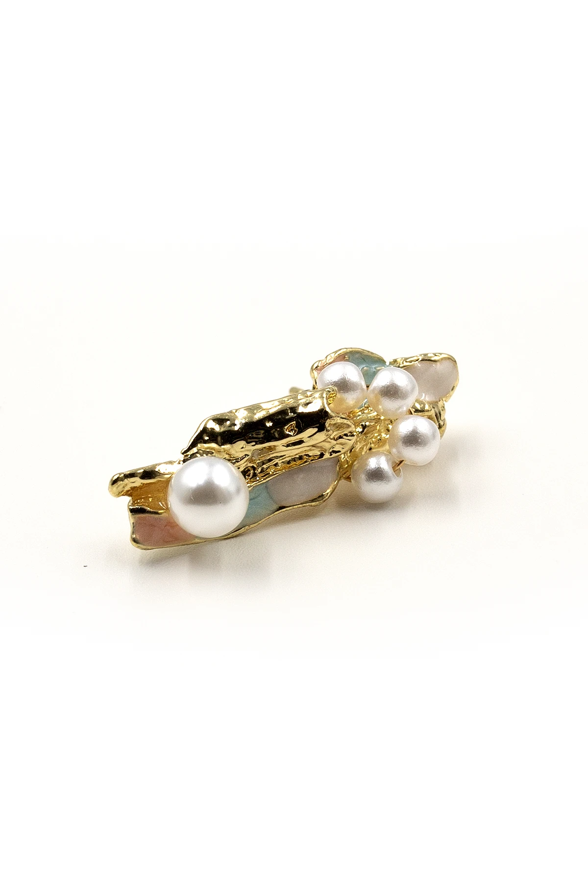 Zarif İncili Gold Küpe - Klasik ve Şık Tasarım