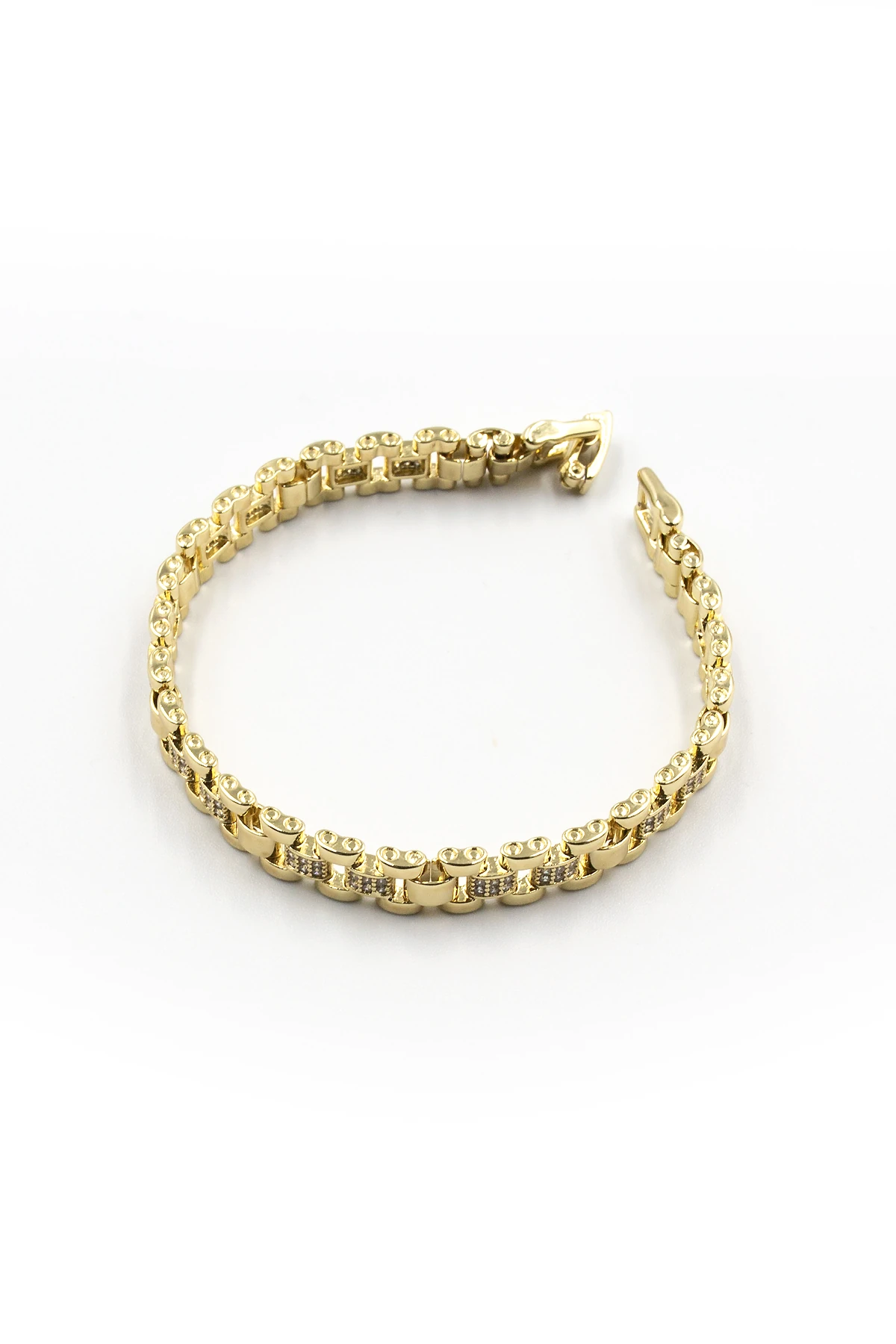 Zirkon Taş İşlemeli Vip Model Xuping Kararmaz Gold Bileklik – 14K Görünümlü, Şık ve Zarif Tasarım