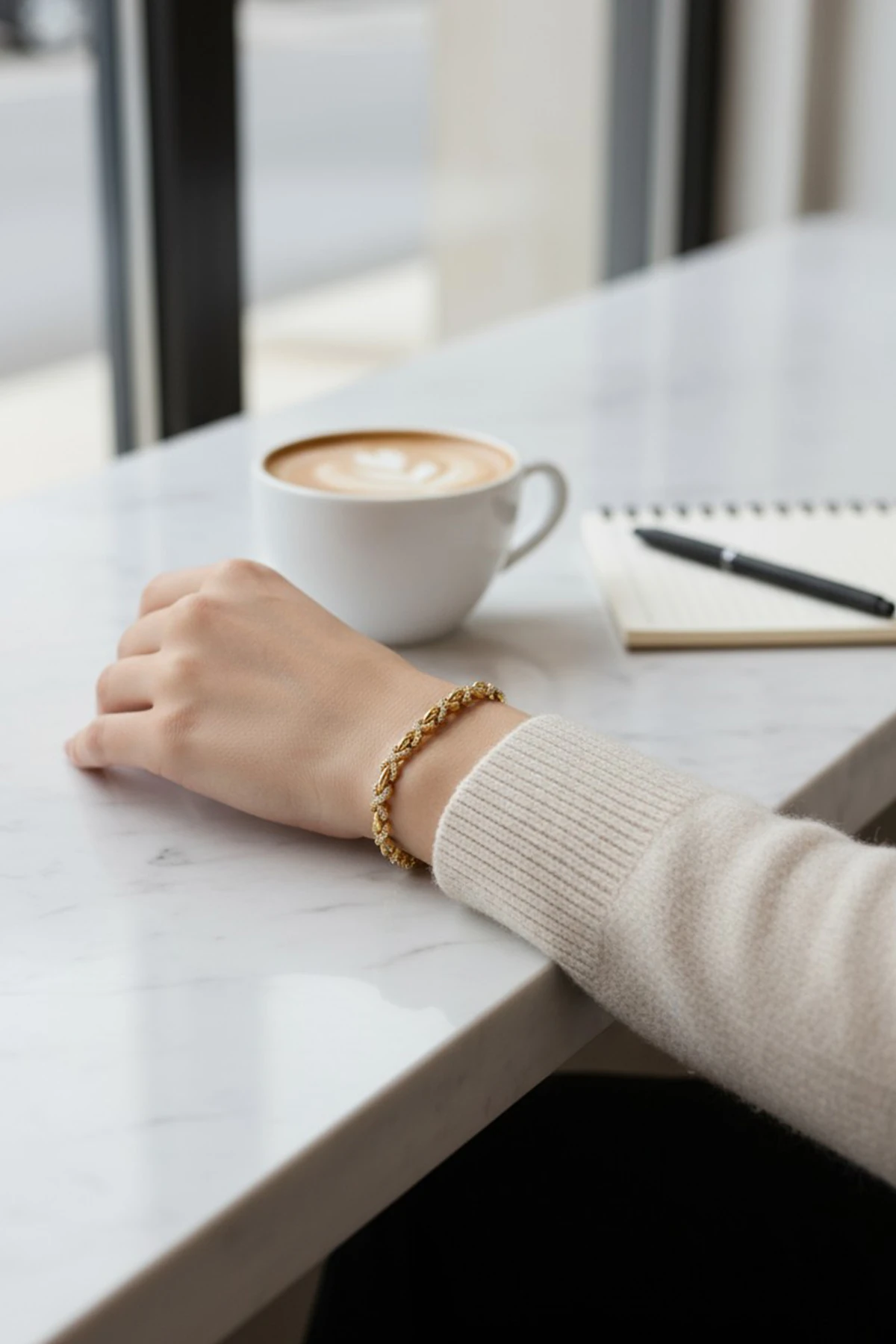 Sonsuzluk Model Zirkon Taşlı Xuping Kararmaz Bileklik - Gold