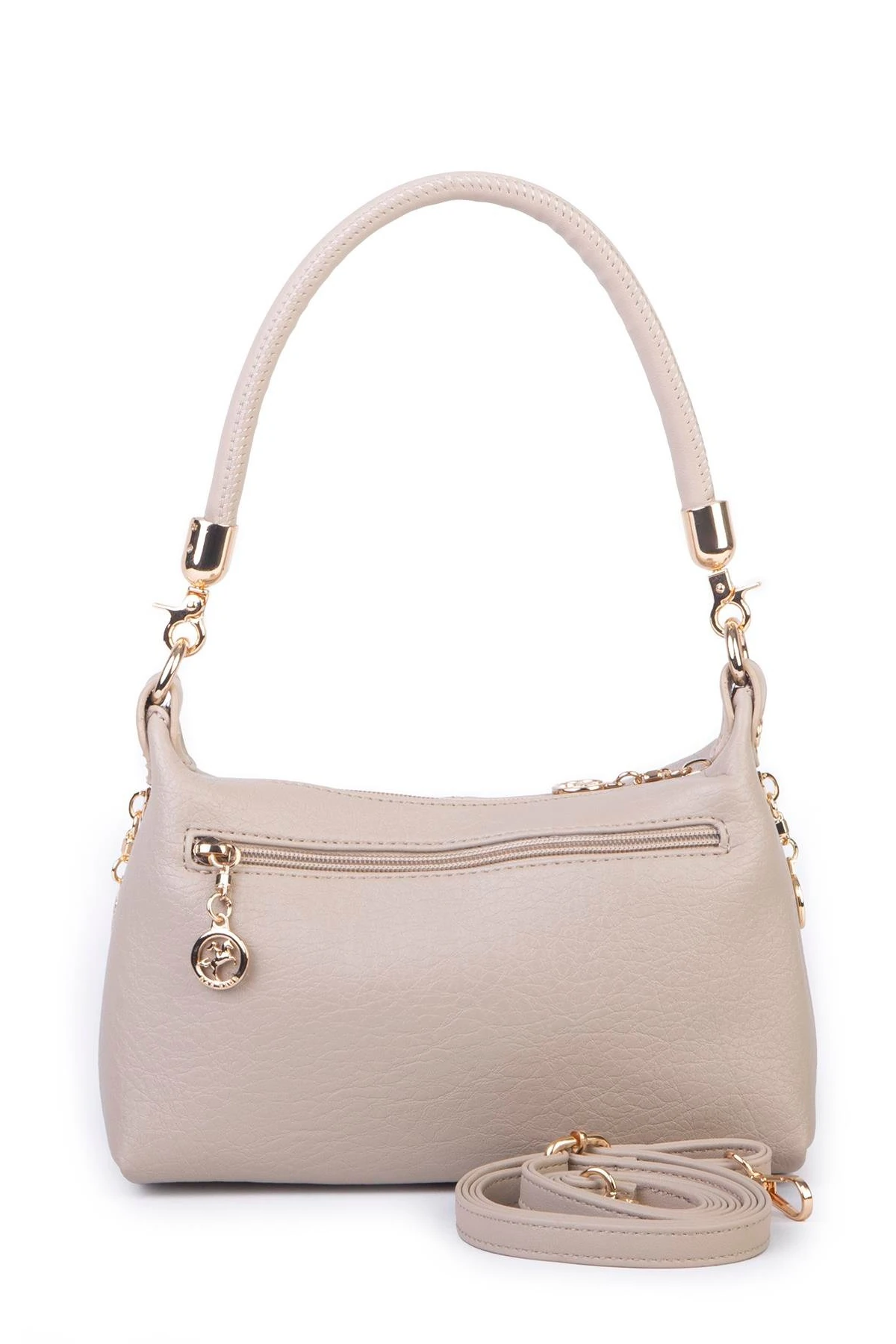 Nas Bag Kadın Mini Omuz ve Çapraz Çanta Örgülü Askılı - Kum Victoria