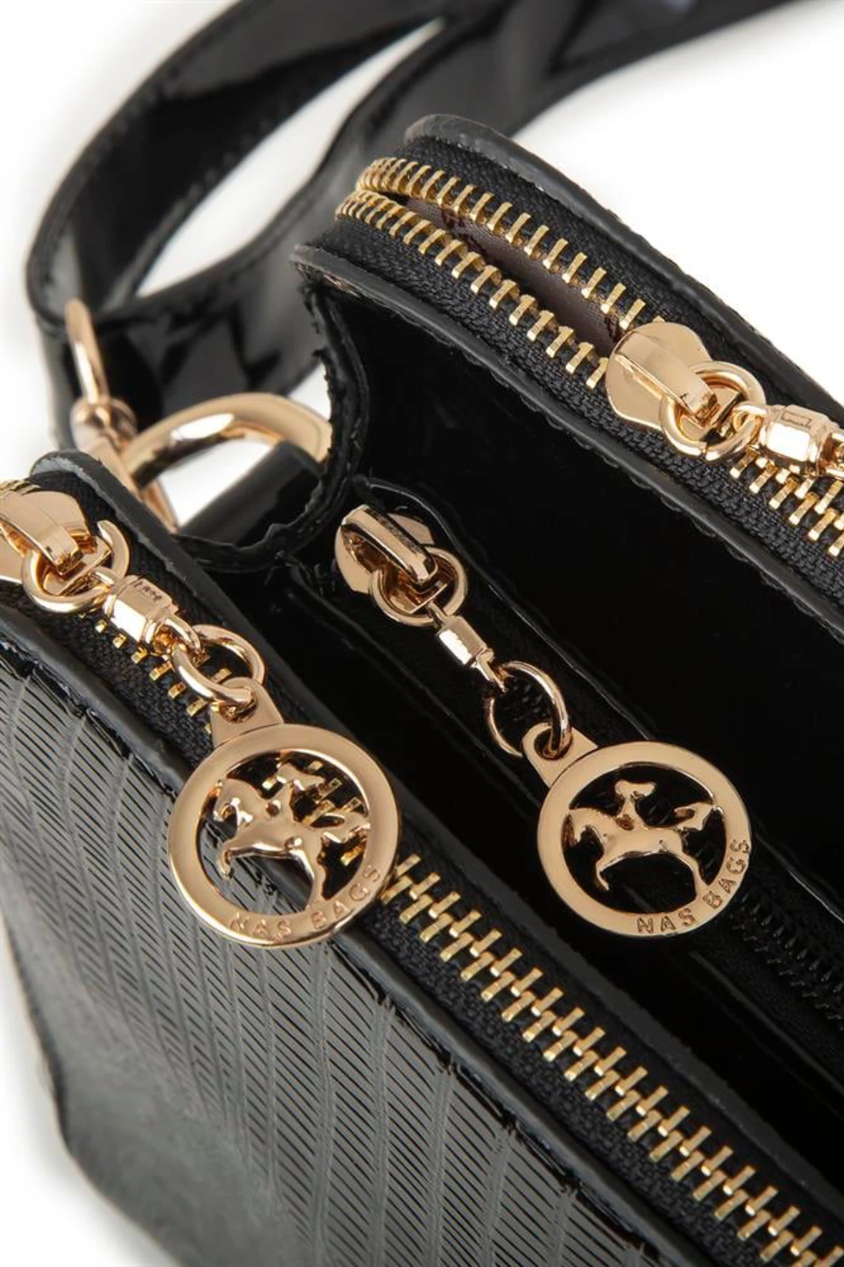 Nas Bag Kadın Çapraz Çanta - Siyah Lazer