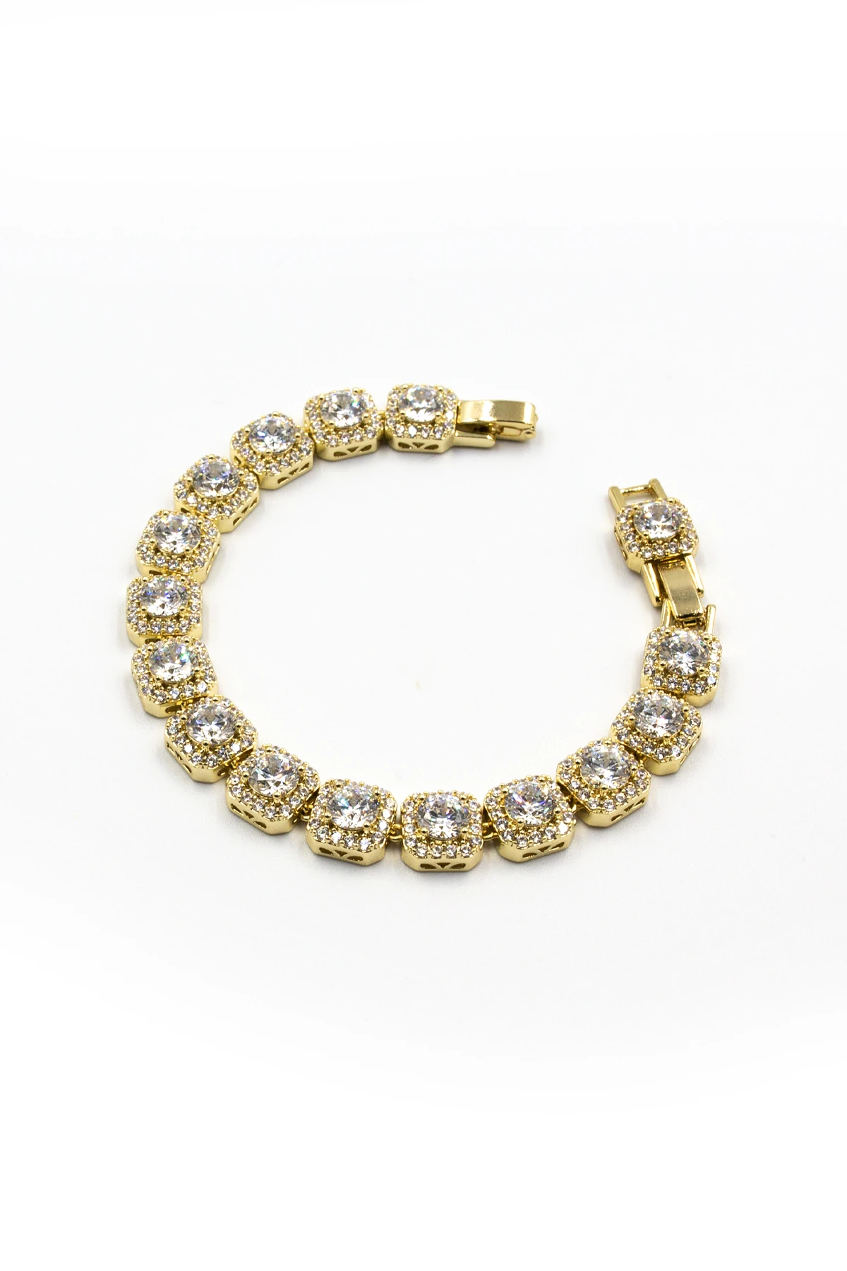 Tam Tur Taşlı Vip Model Xuping Kararmaz Bileklik – Gold | Lüks, Parlak ve Zarif Dokunuş