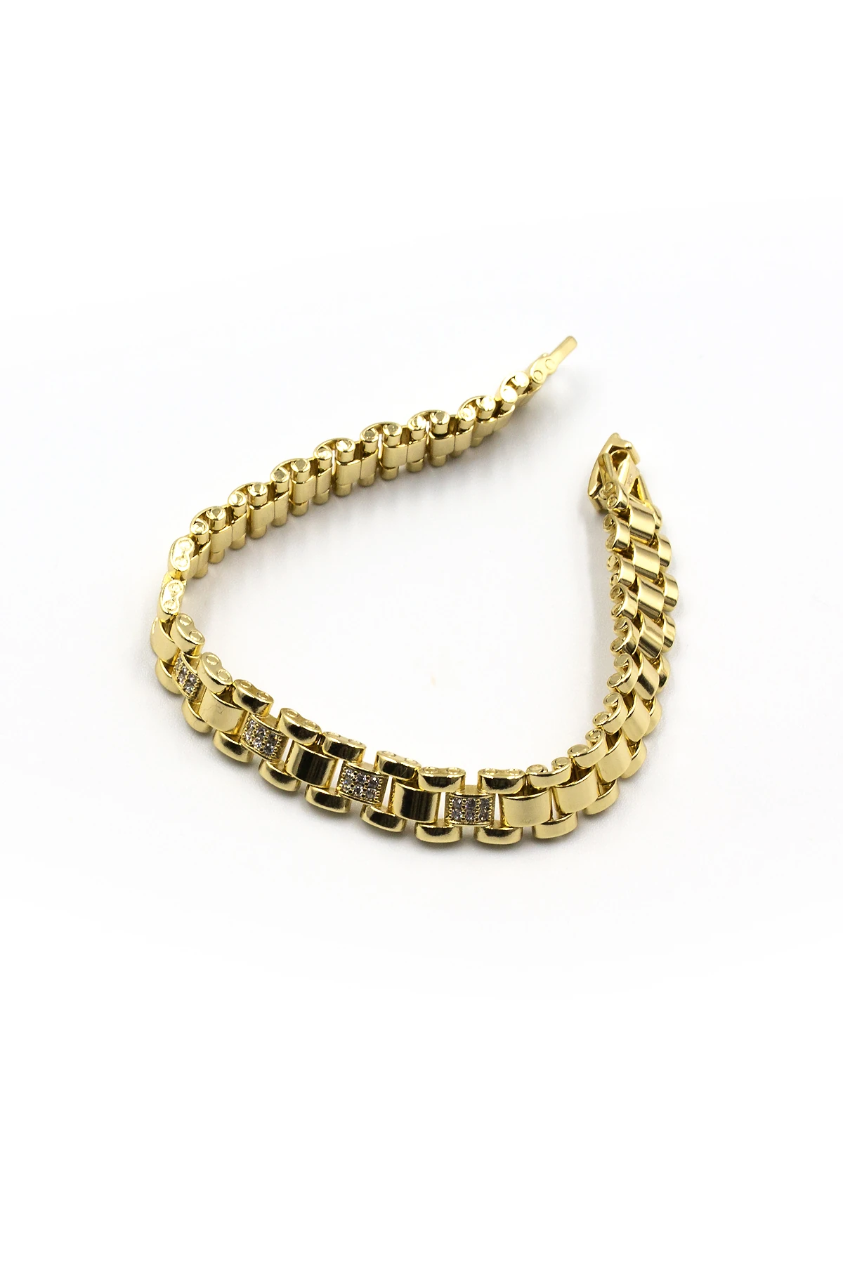 Hasır Model Xuping Kararmaz Bileklik – Gold | Şık, Dayanıklı ve Zarif Dokulu Tasarım