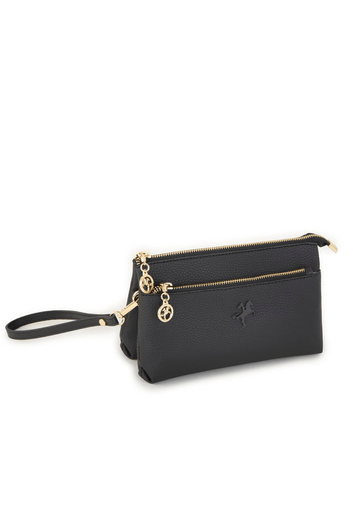 Nas Bag Kadın Çapraz ve Clutch Çanta Bilek ve Çapraz Askılı Siyah Natural (24x15 cm)