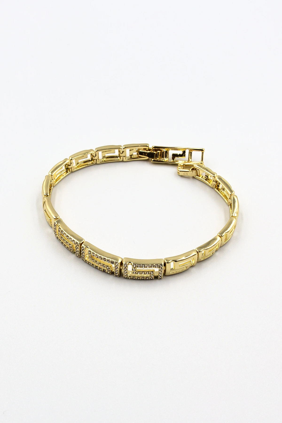 Labirent Kuyumcu Model Xuping Kararmaz Bileklik – Gold | Işıltılı, Zarif ve Dayanıklı