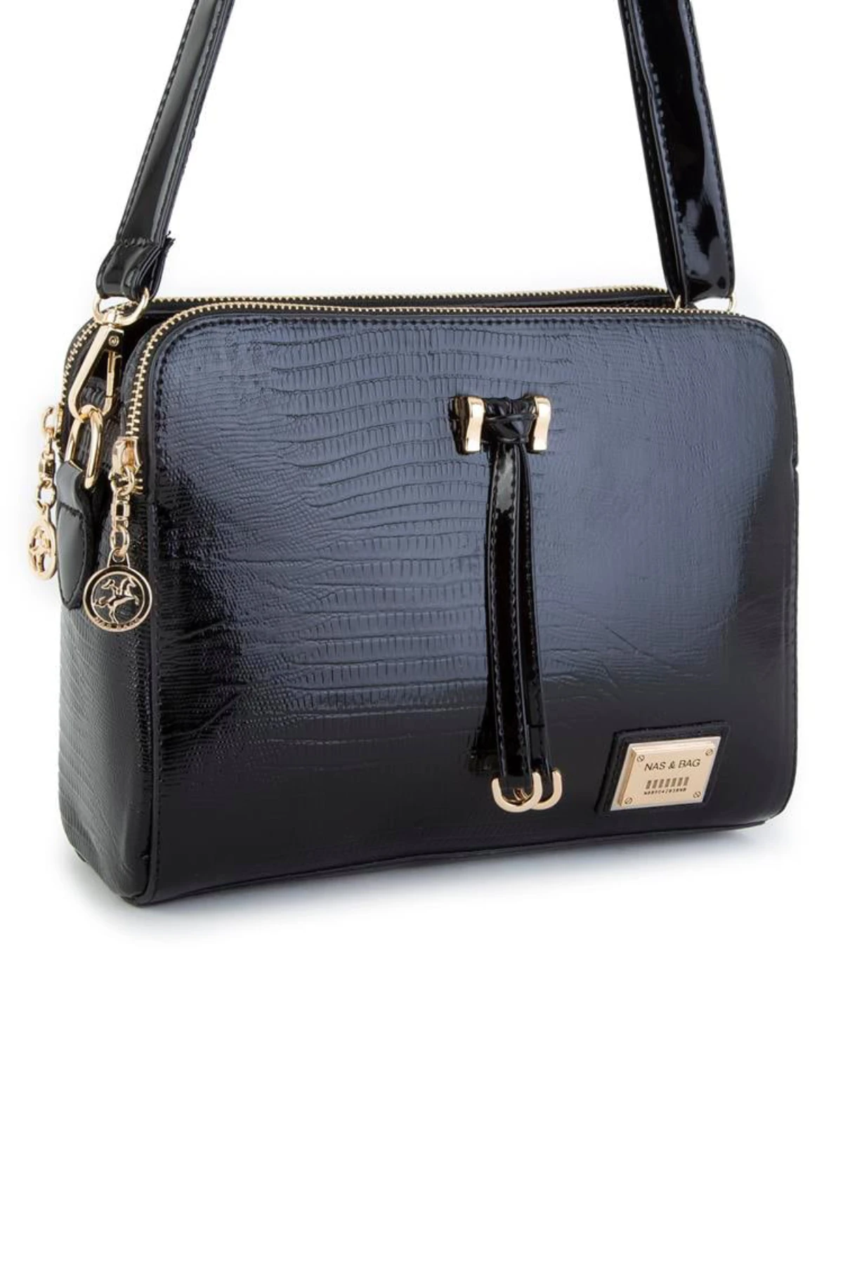 Nas Bag Kadın Çapraz Çanta - Siyah Lazer