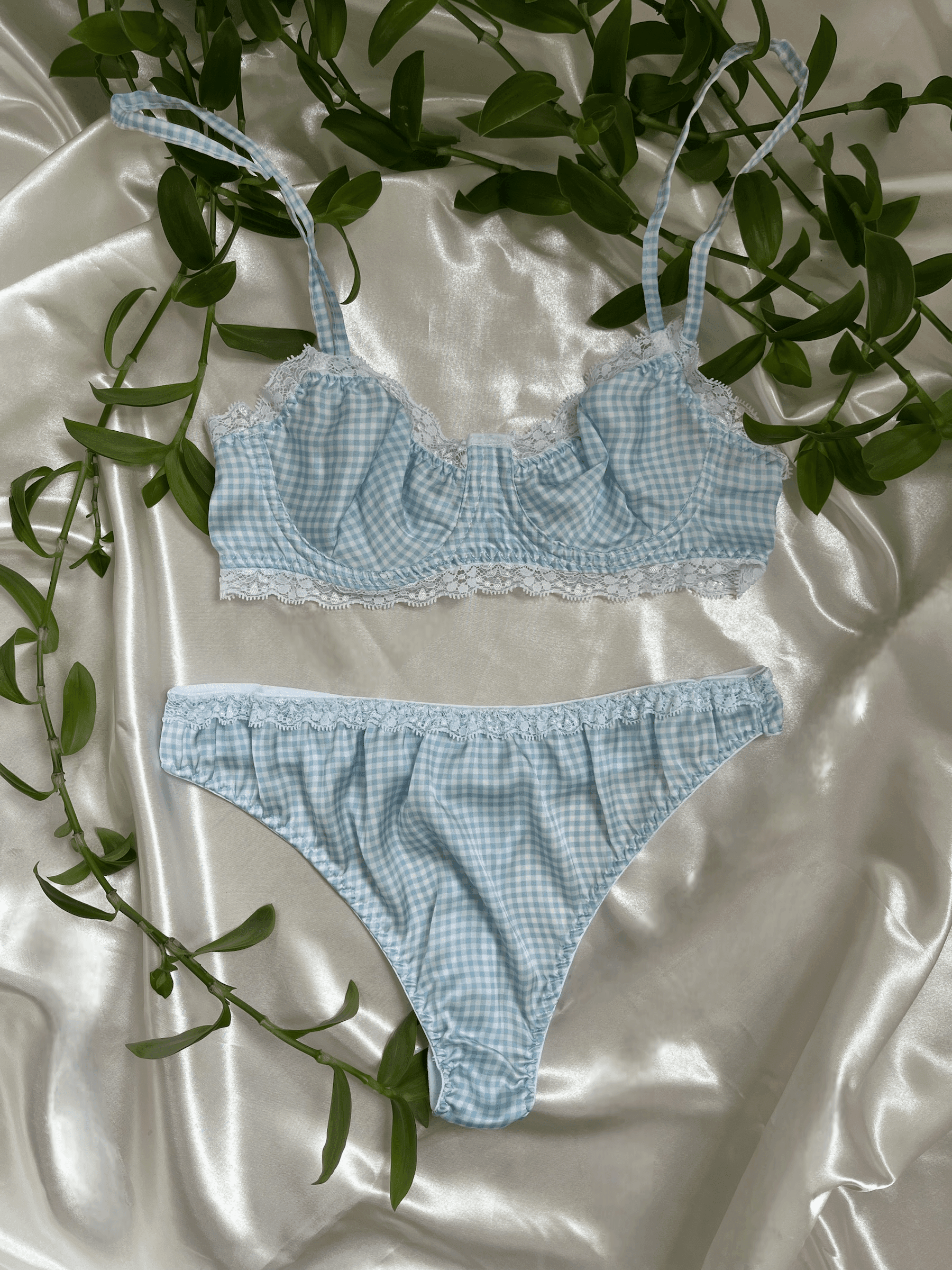Candy - Bebek Mavisi Pötikare Bralet Takım