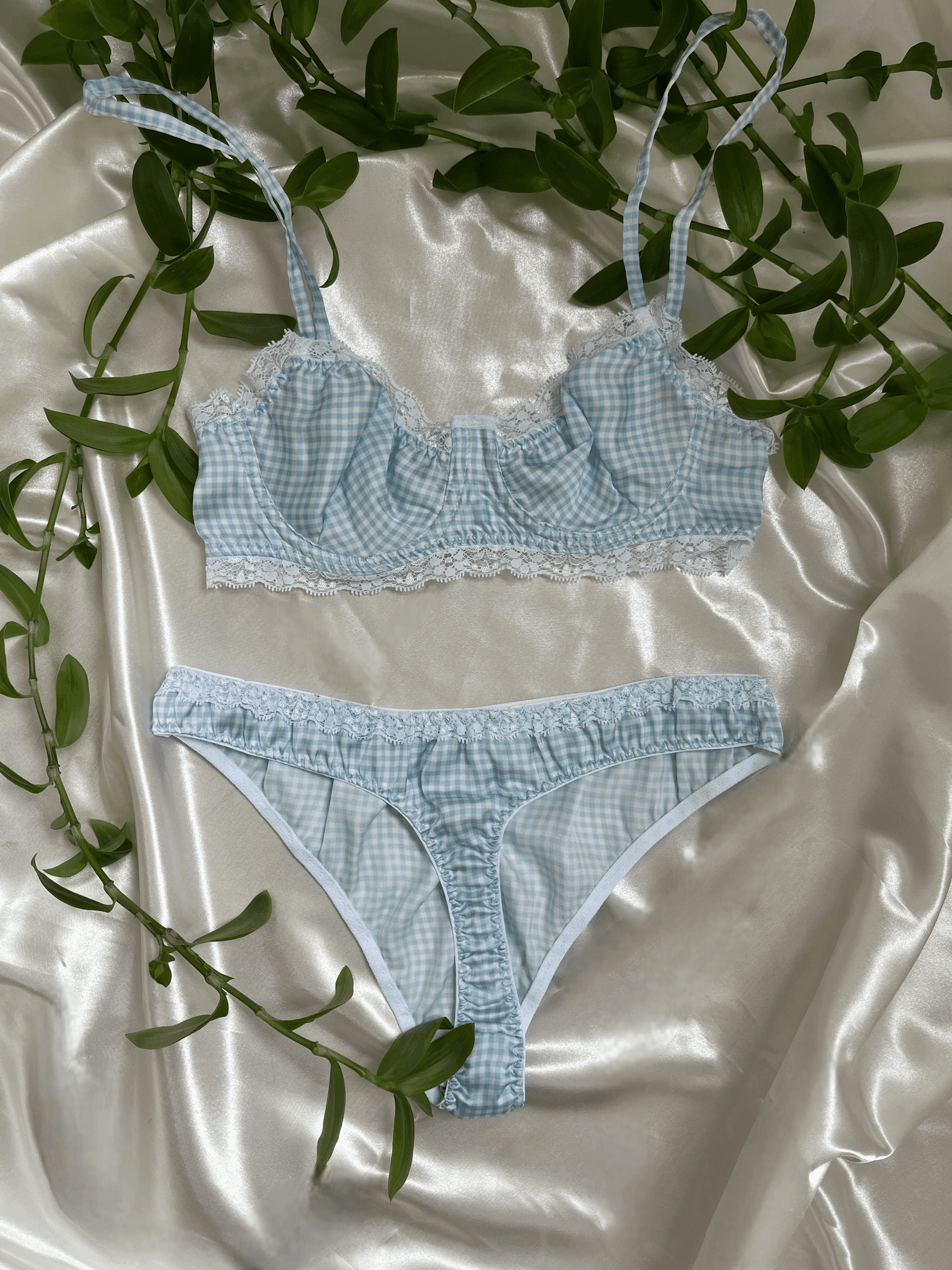 Candy - Bebek Mavisi Pötikare Bralet Takım