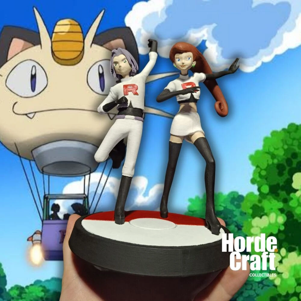 Pokemon Jessie&James roket takımı figür