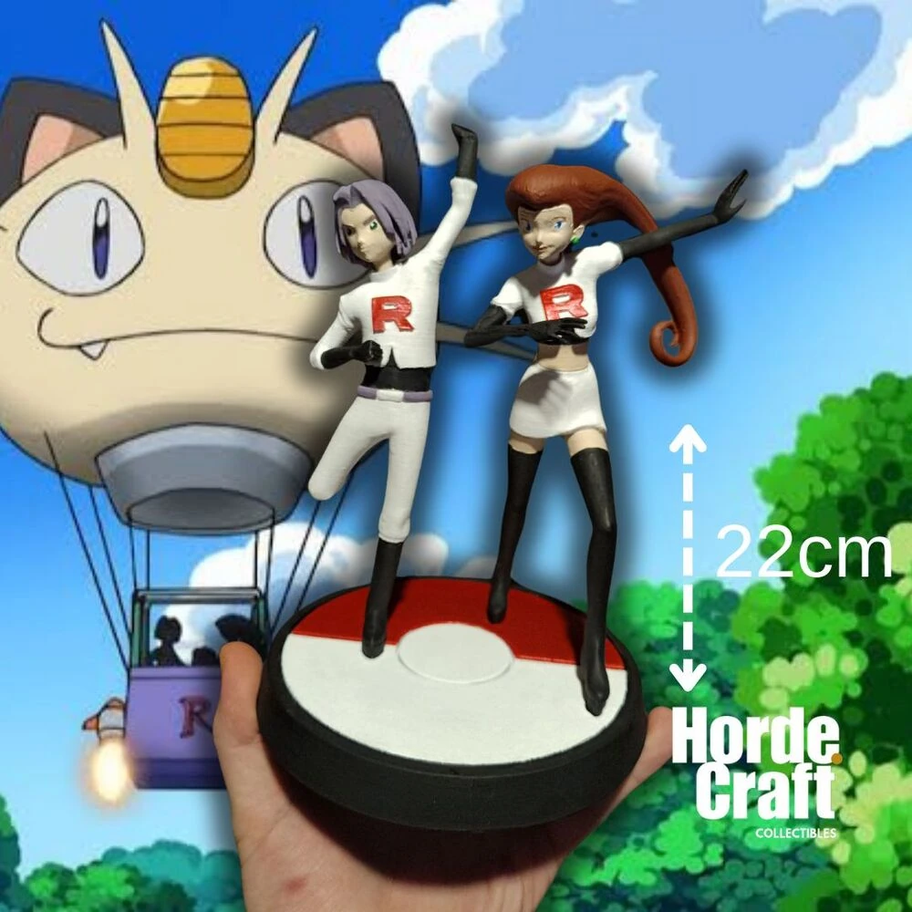 Pokemon Jessie&James roket takımı figür