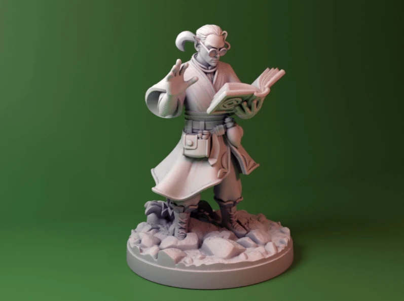 Elf Wizard/Warlock Dungeons&Dragons DnD karakter minyatürü 