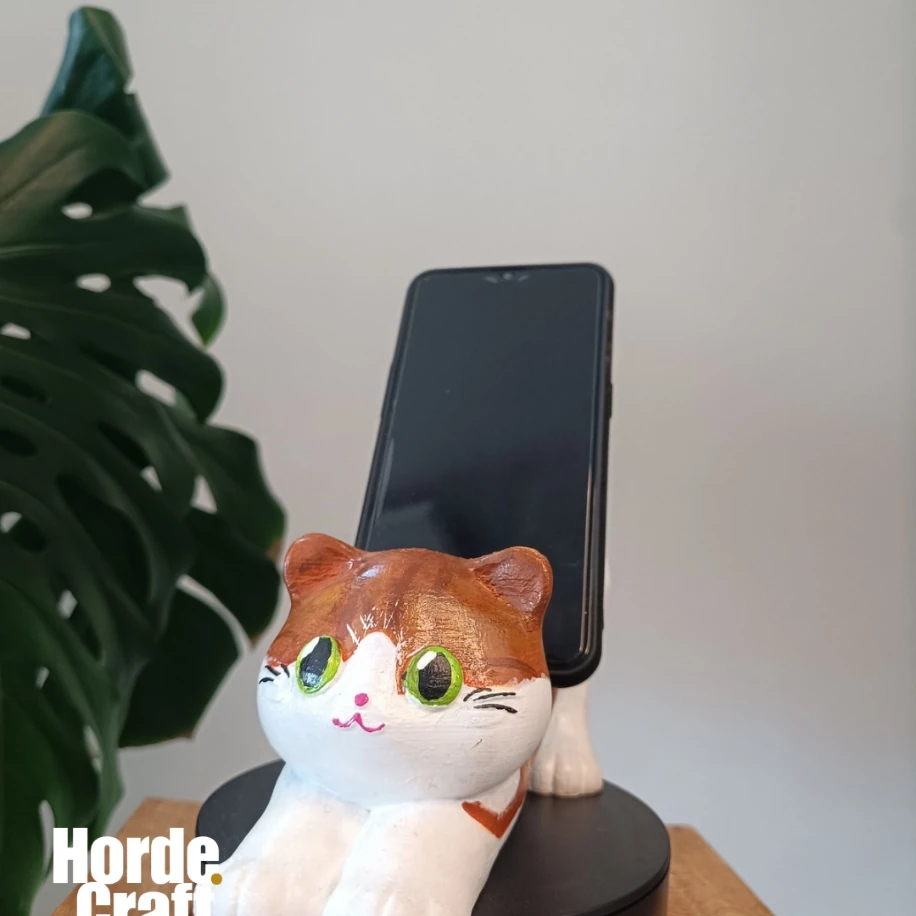 Sevimli kedi telefon/tablet tutucu