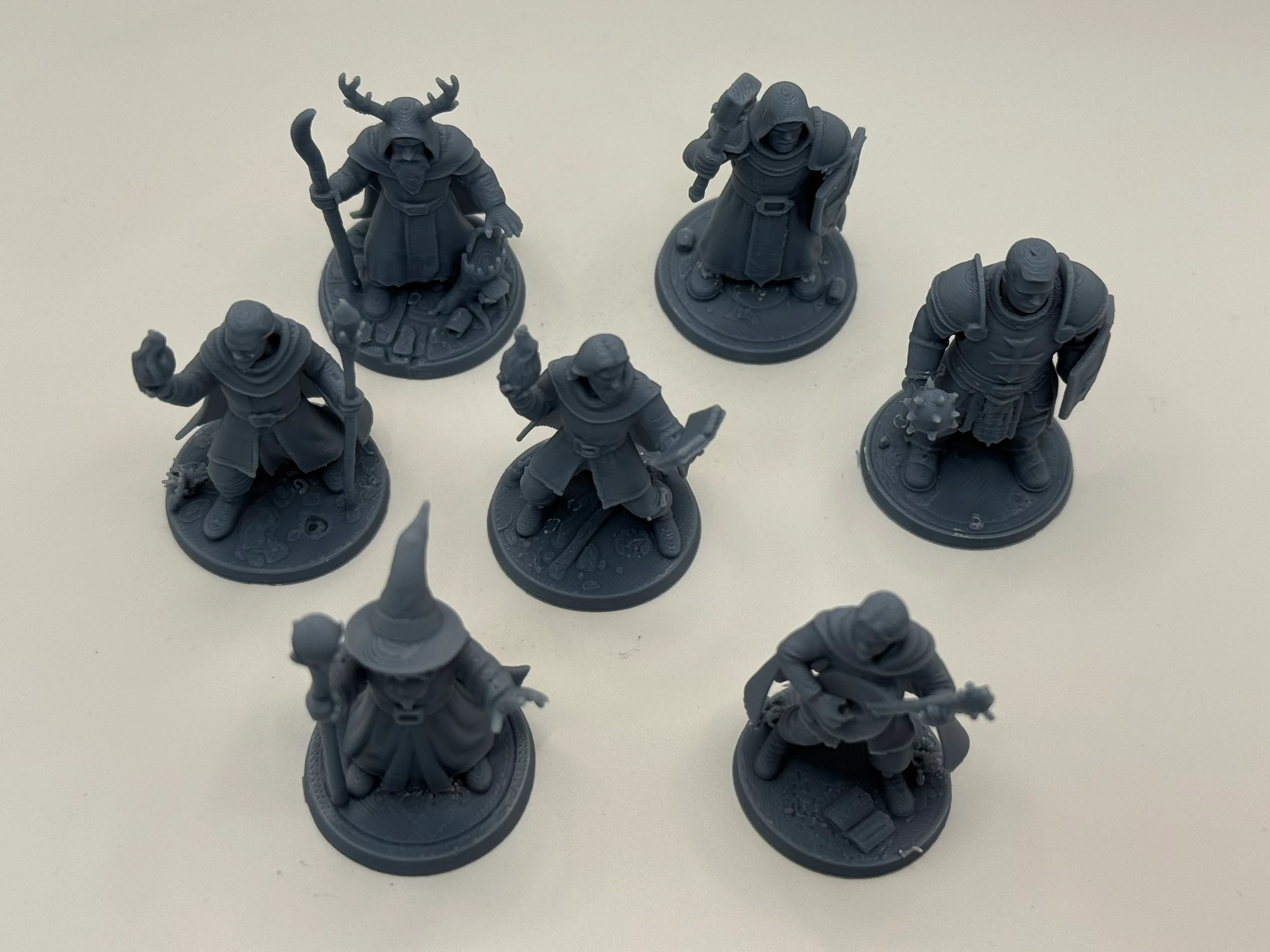 Dungeons&Dragons Karakter paketi 7 sınıf dnd minyatürleri 