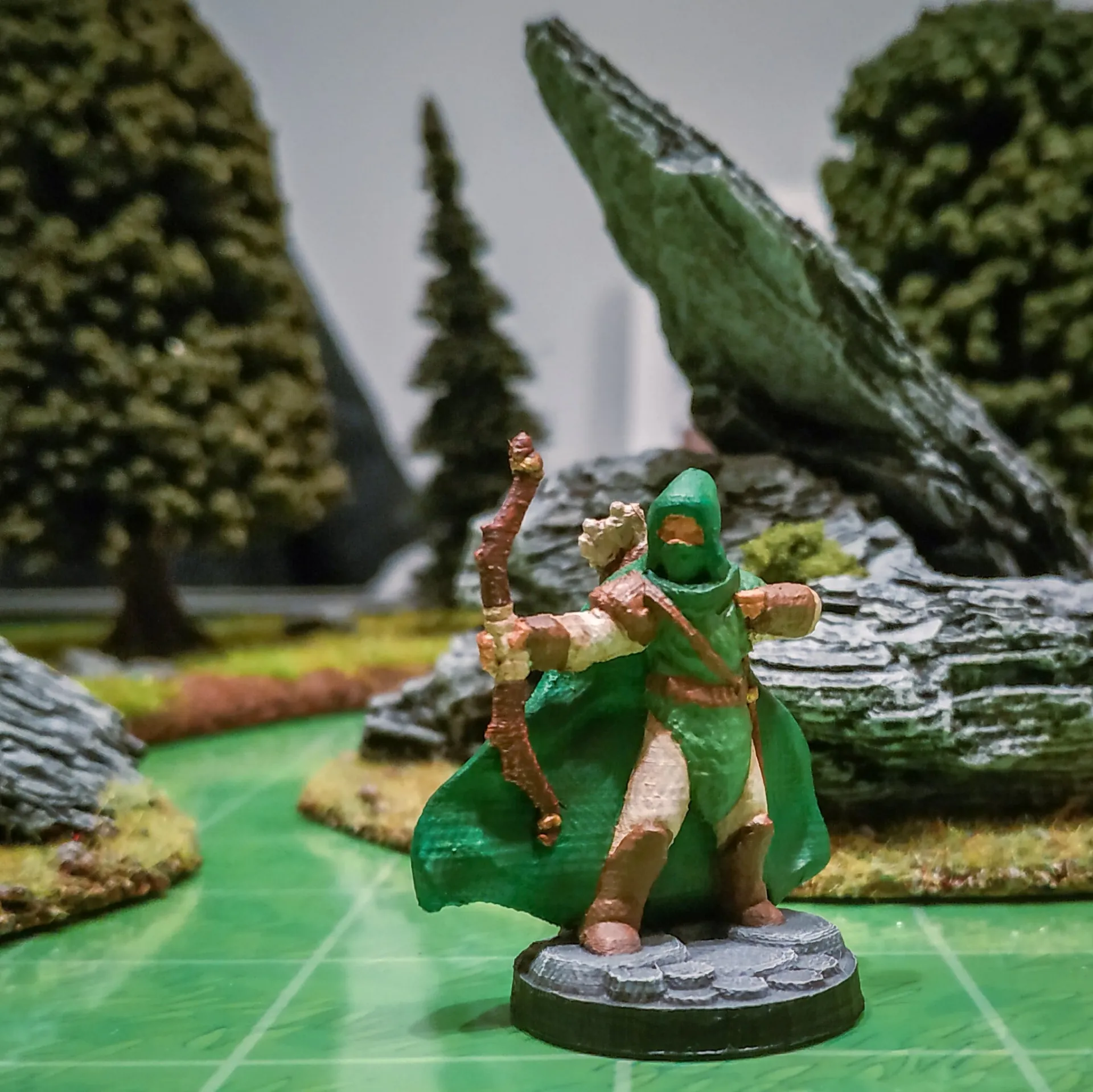 Elf Ranger Dungeons&Dragons karakter minyatürü DnD