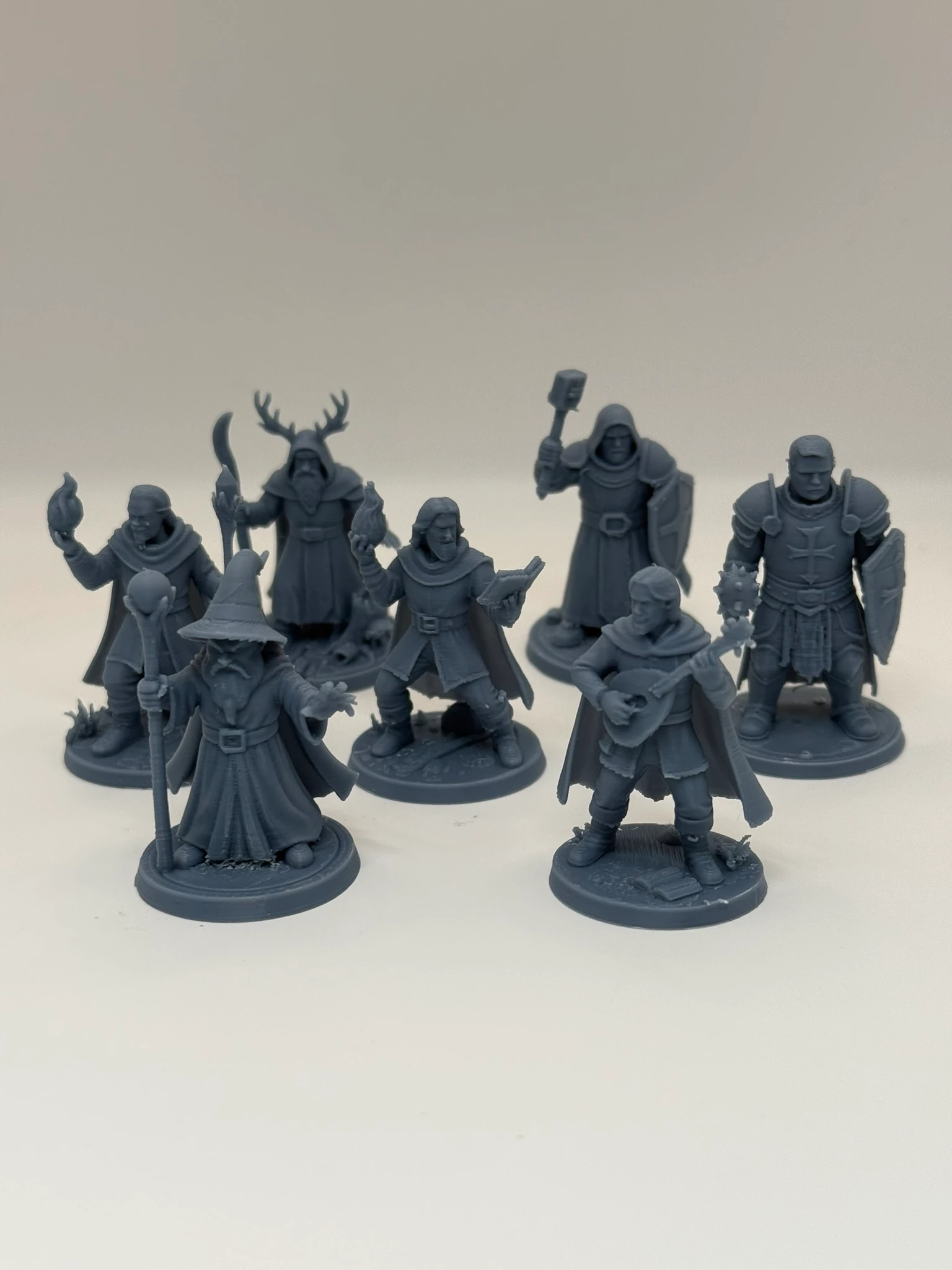 Dungeons&Dragons Karakter paketi 7 sınıf dnd minyatürleri 