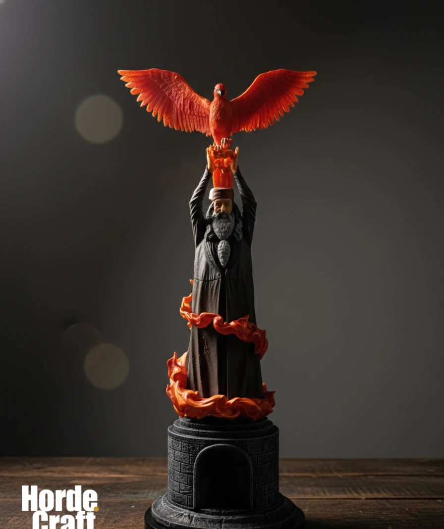 Albus Dumbledore ve anka kuşu figürü