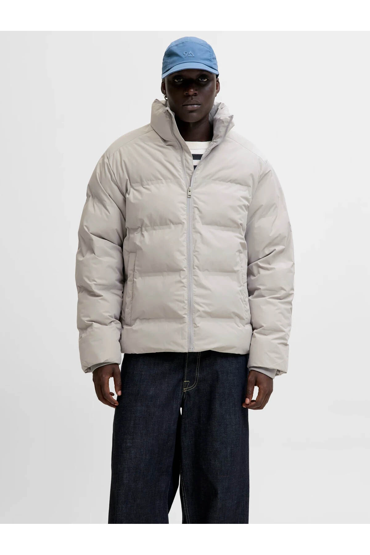 Jack & Jones Jjesoho Puffer Gri Erkek Mont 12278750