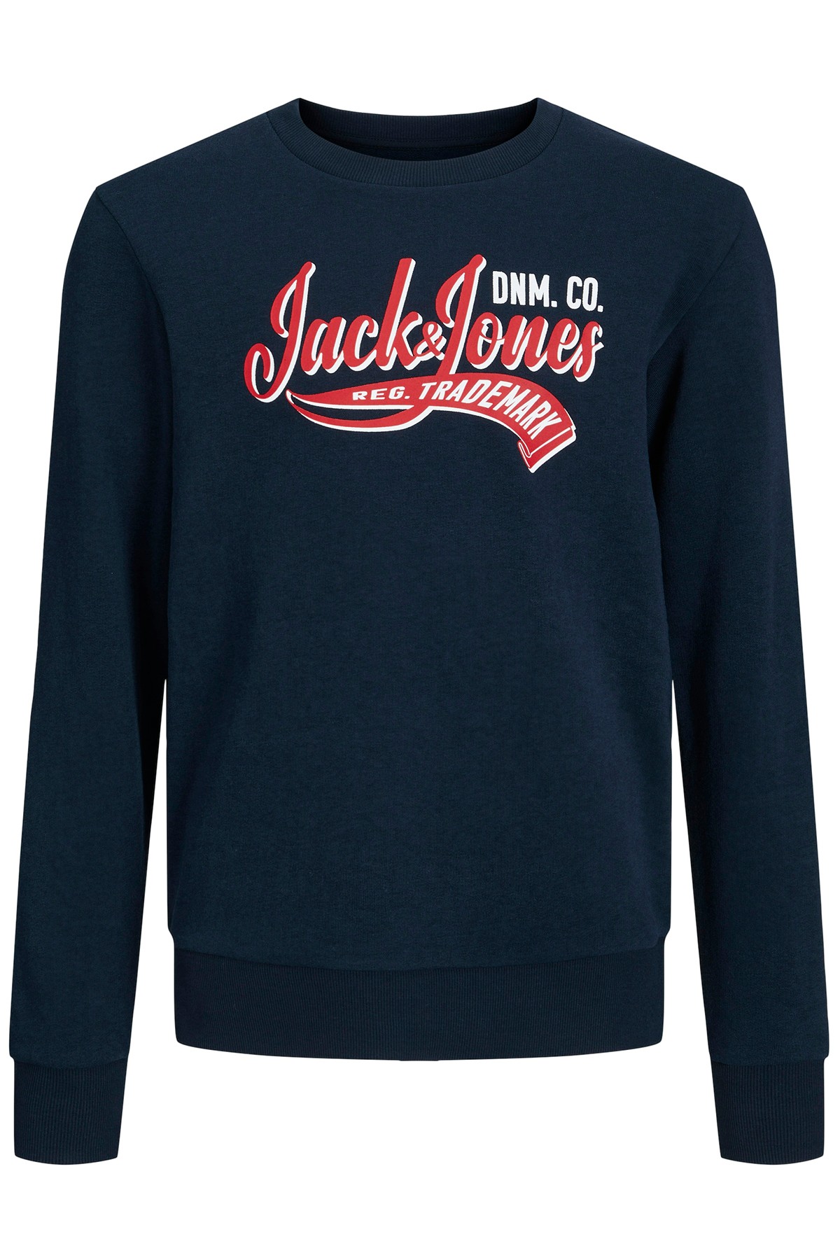 Jack & Jones JJELOGO Erkek Sweatshirt 12248394 - Dark Blue