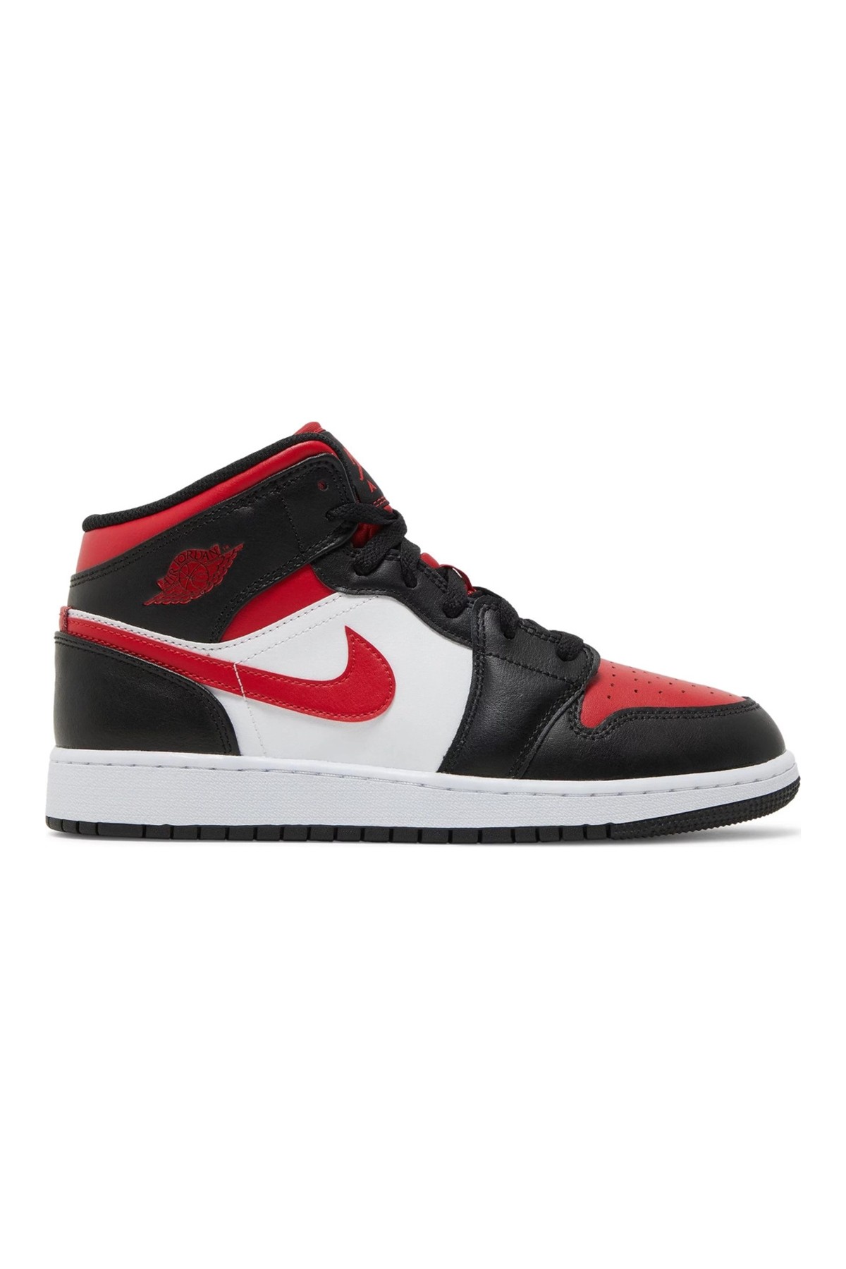 Nike Air Jordan 1 Mid Black Fire Red Sneaker 554725-079