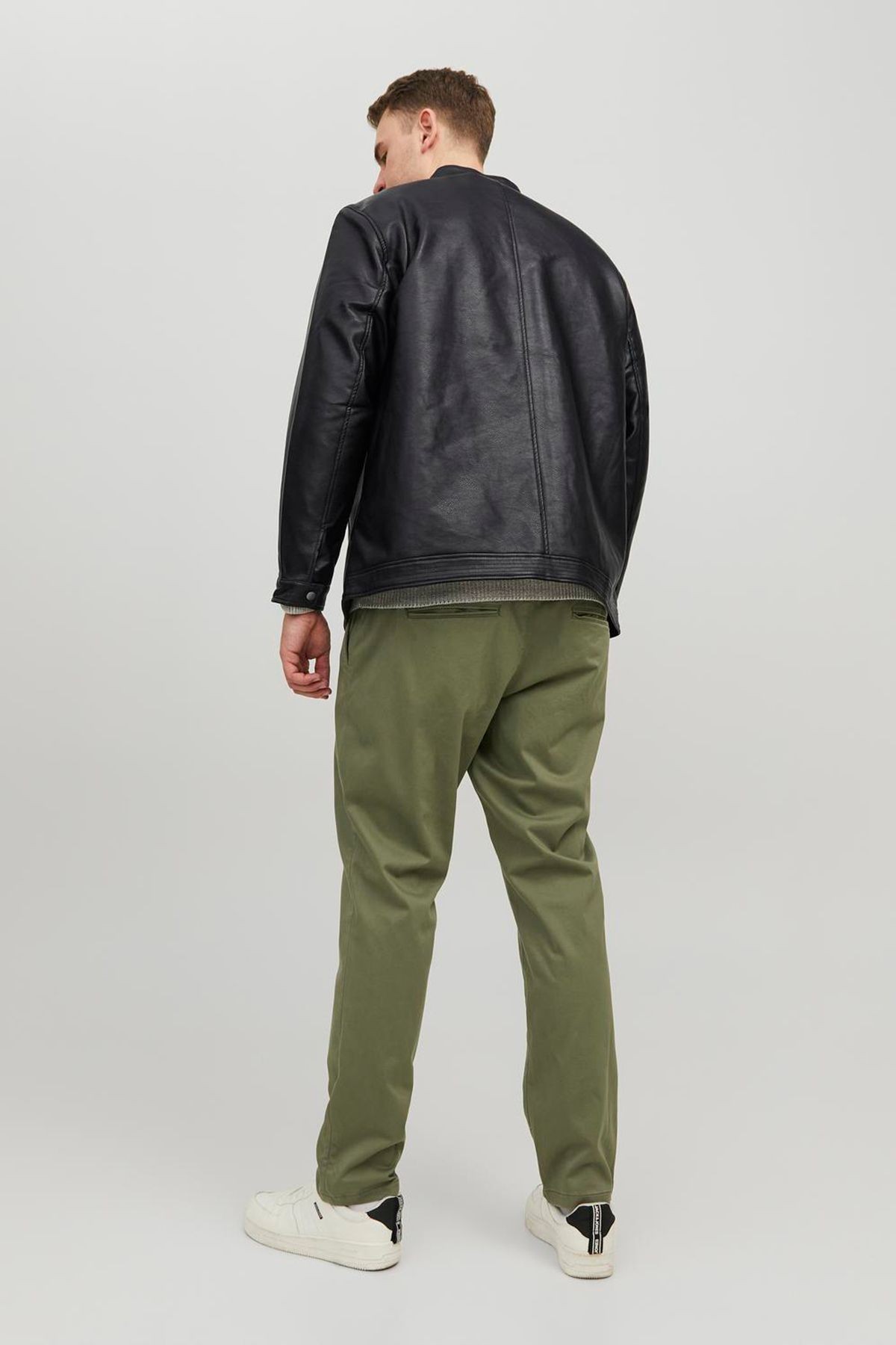 Jack & Jones Jjerocky Clean Büyük Beden Erkek Deri Ceket 12230055
