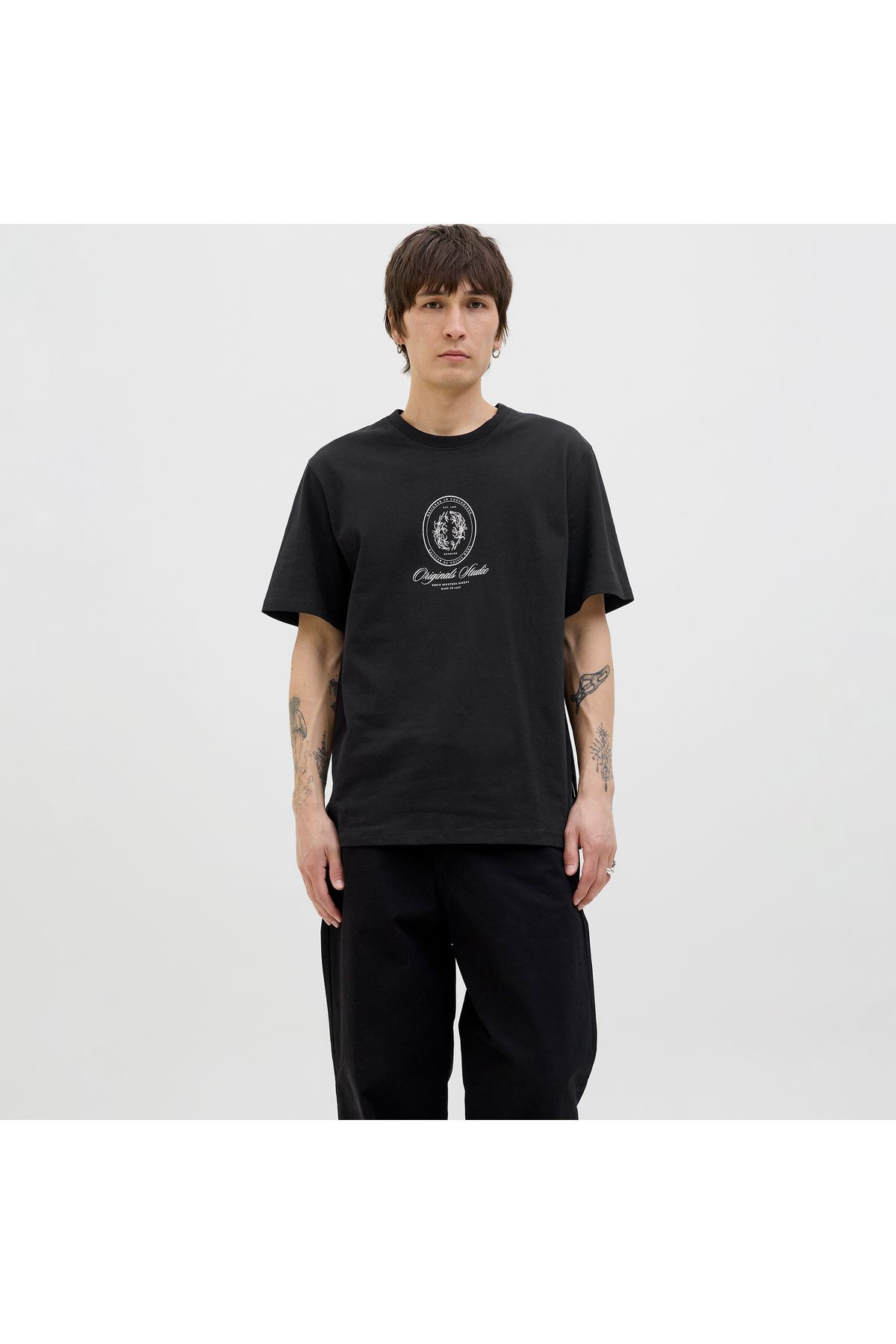 Jack & Jones Graphic Erkek Siyah Tişört 12286609