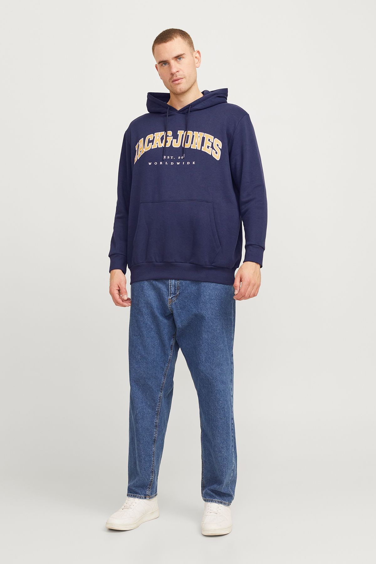 Jack & Jones JJECALEB Erkek Büyük Beden Sweatshirt 12258867