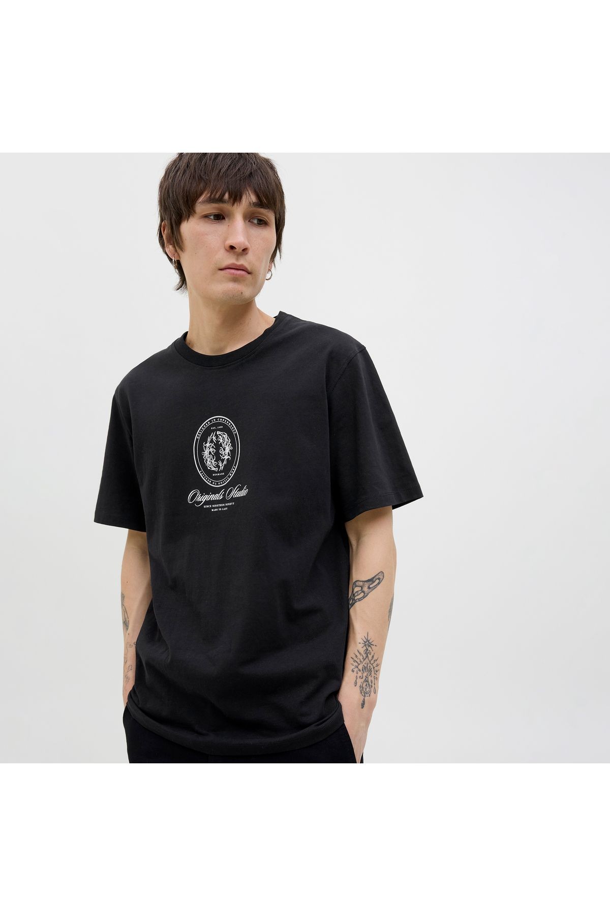 Jack & Jones Graphic Erkek Siyah Tişört 12286609