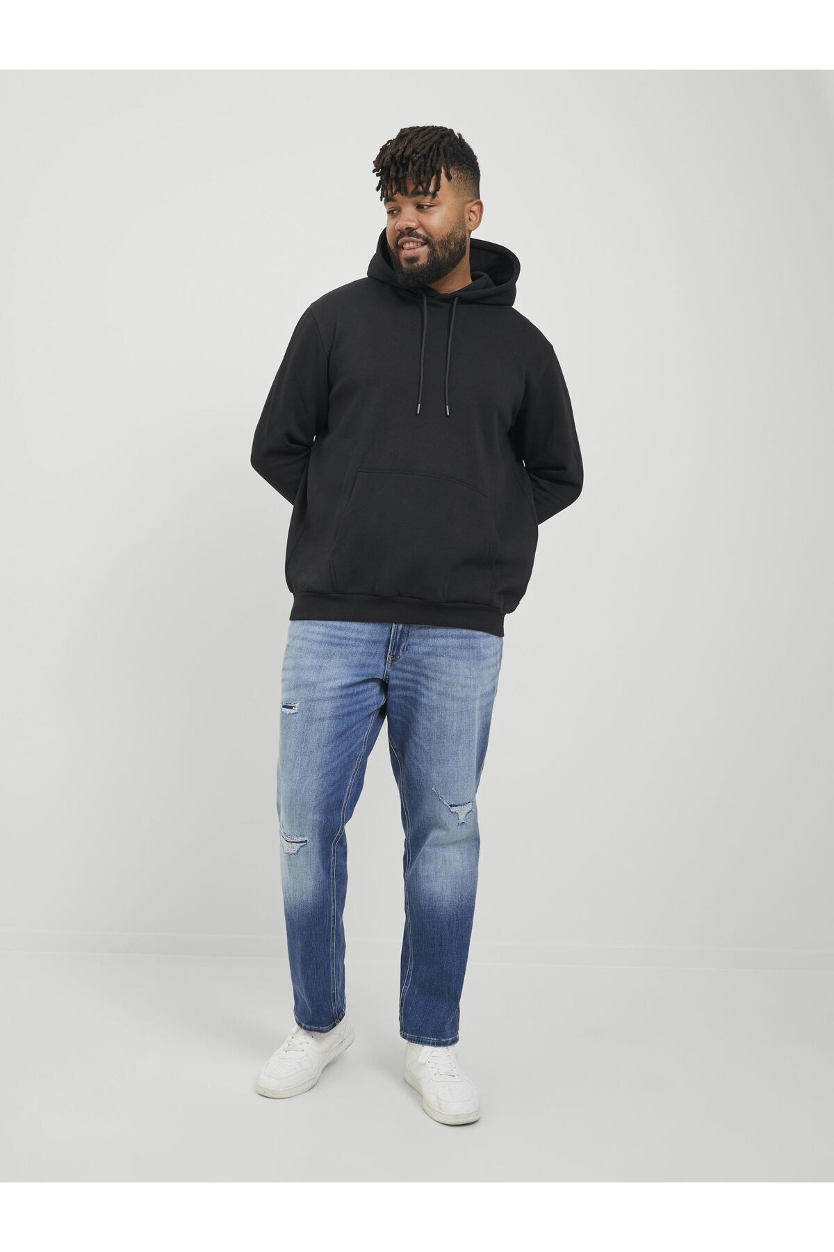 Jack & Jones Breadly Plus Erkek Kapşonlu Sweatshirt 12250595