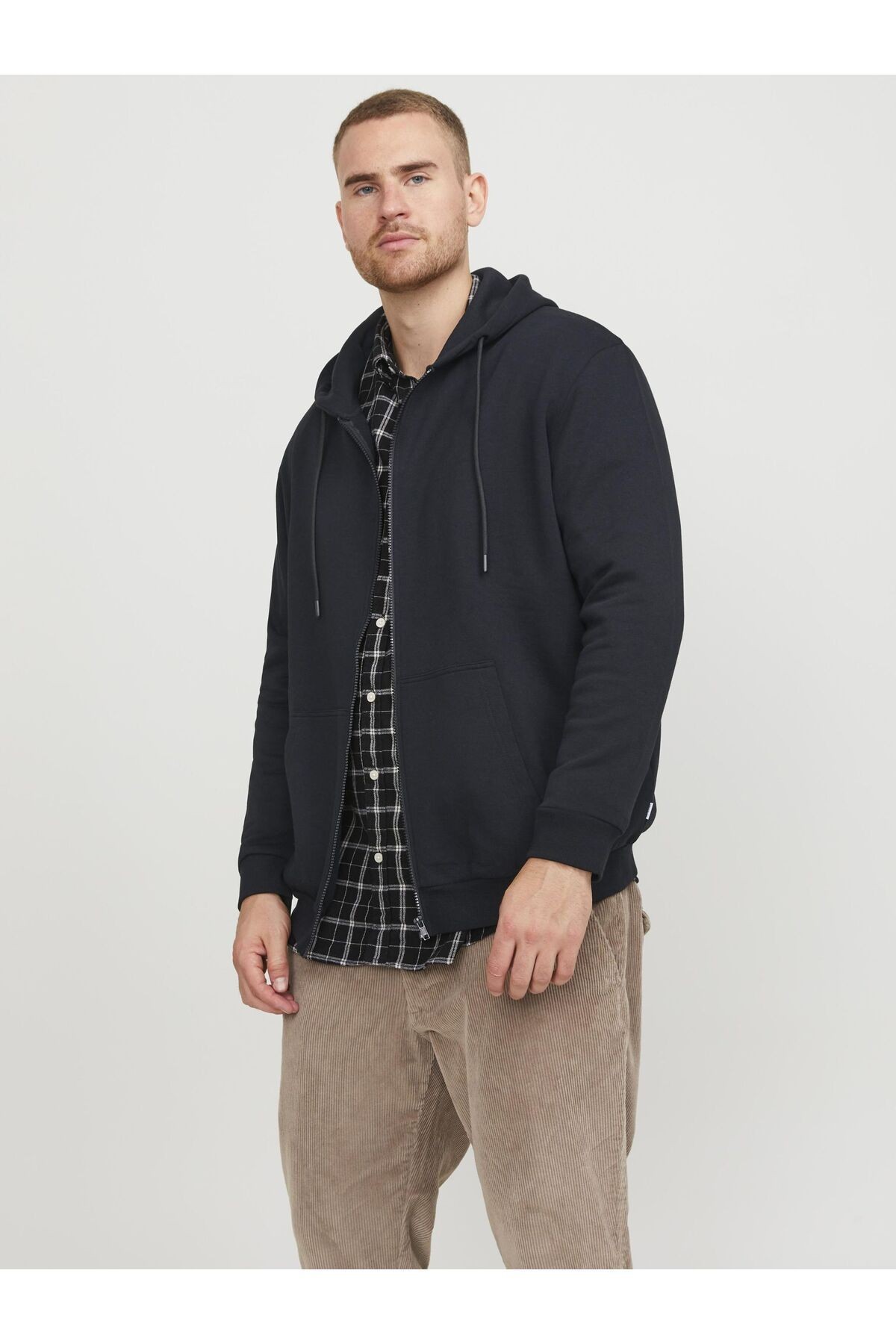 Jack & Jones Breadly Plus Erkek Fermuarlı Sweatshirt 12250596