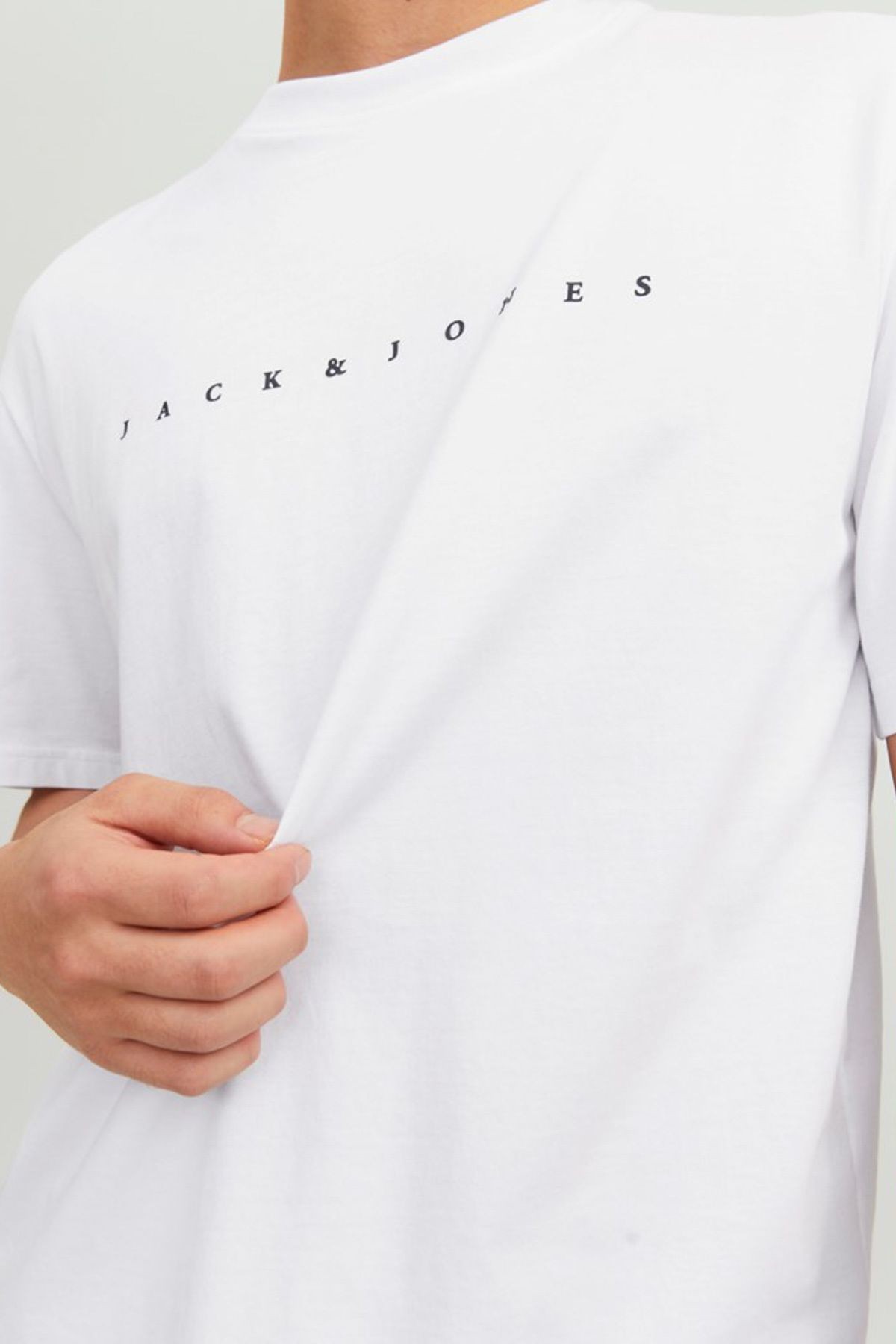 Jack & Jones Star Erkek Beyaz Yuvarlak Yaka Tişört