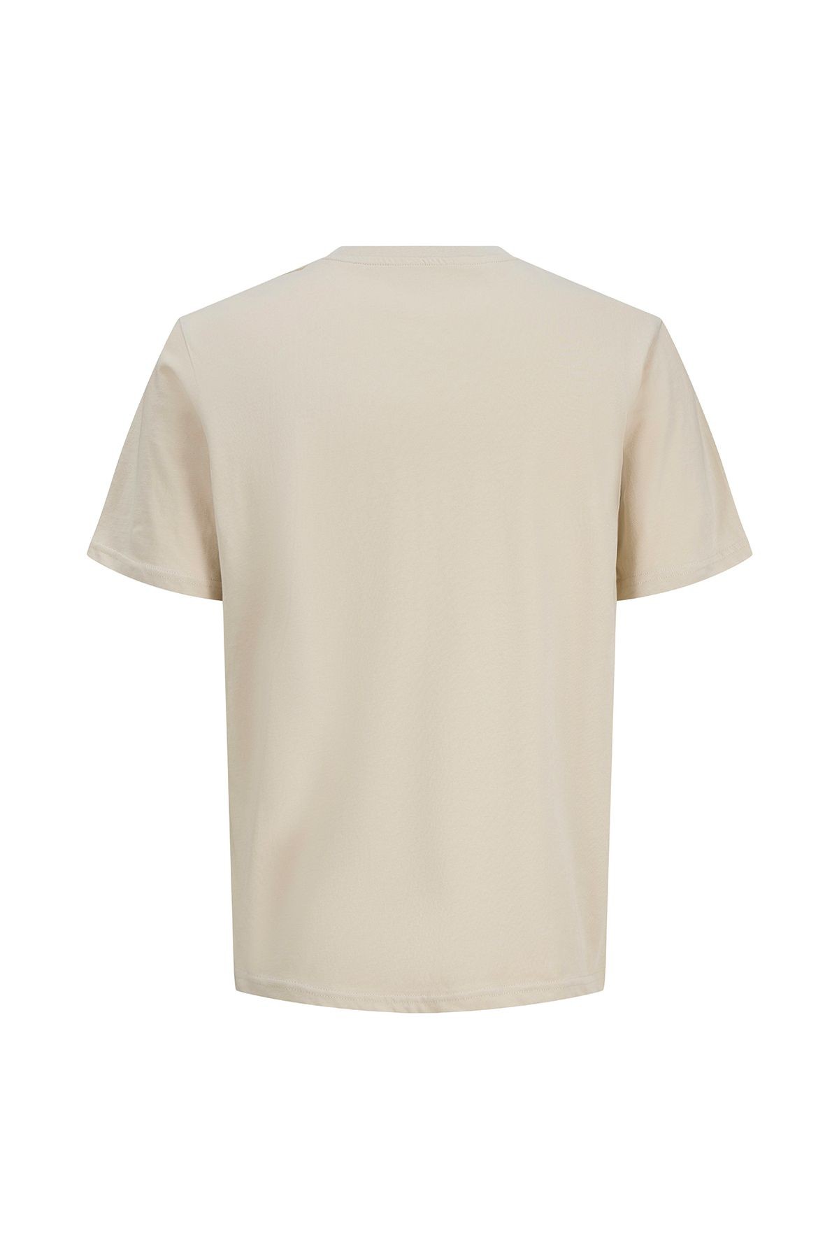 Jack&Jones Down Crew Neck Erkek Bej Yuvarlak Yaka Tişört