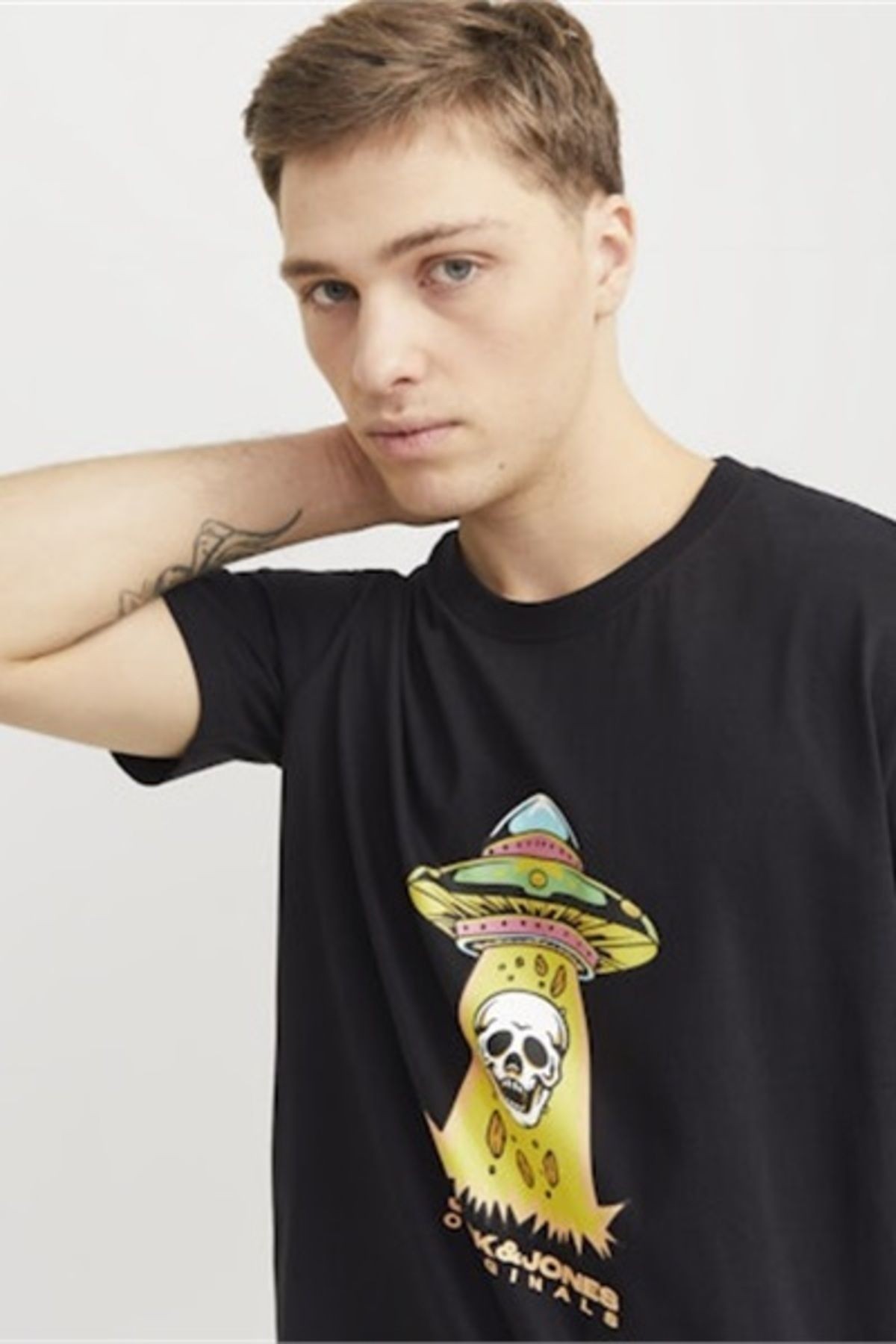Jack & Jones Joranatomy Skull Tee Ss Crew Neck Sn Erkek T-shirt 12272966