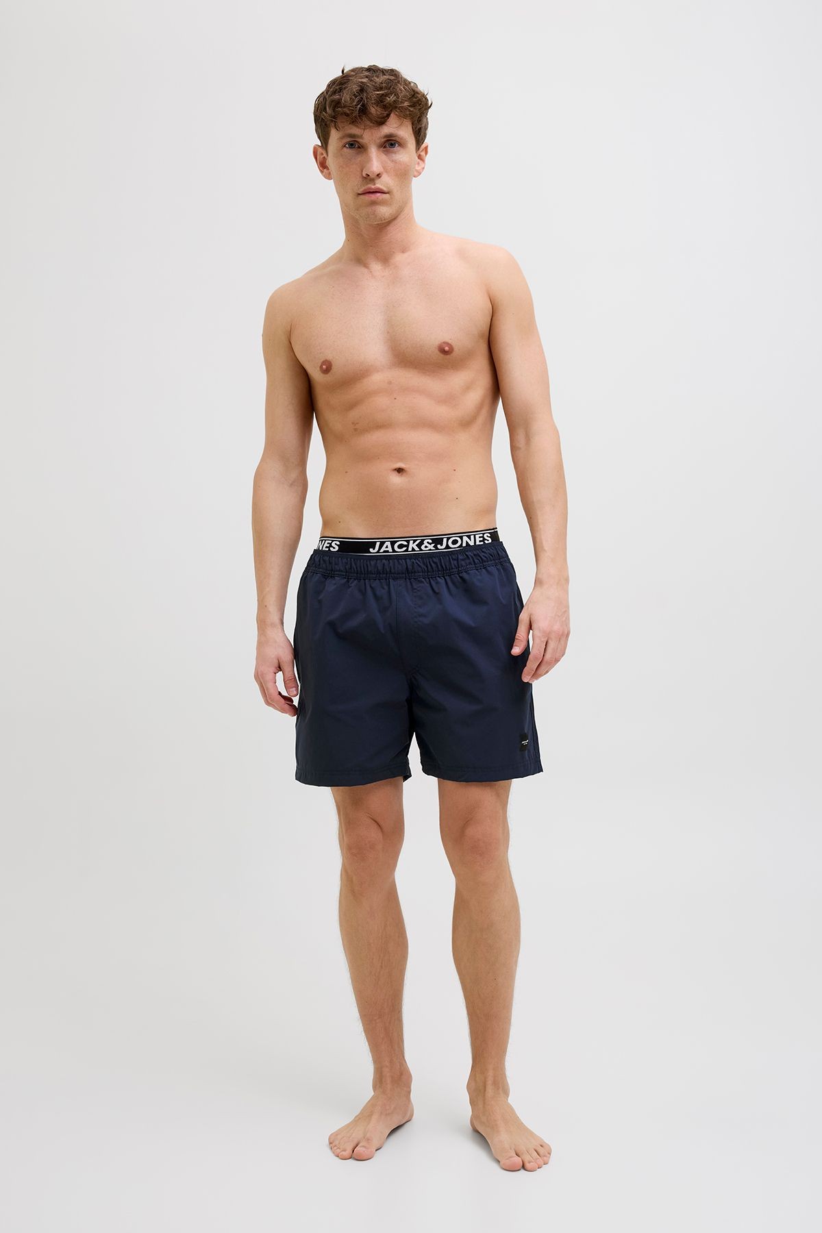 Jack & Jones Erkek Logolu Beli Lastikli Deniz Sortu - Maui