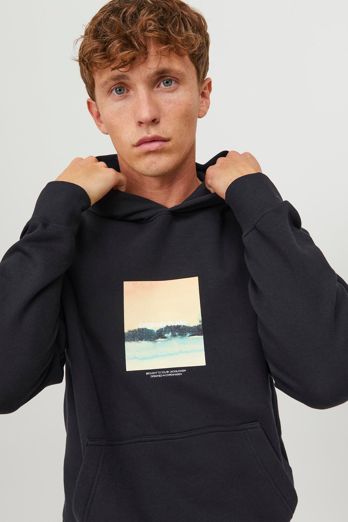 Jack & Jones JORVESTERBRO AQUA Erkek Kapşonlu Sweatshirt 12254308