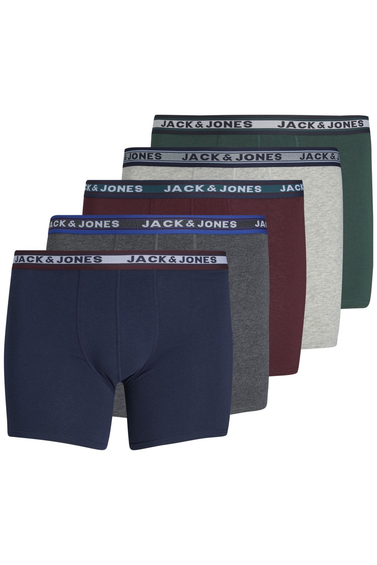 Jack & Jones Jacoliver 5'li Büyük Beden Erkek Boxer 12211701