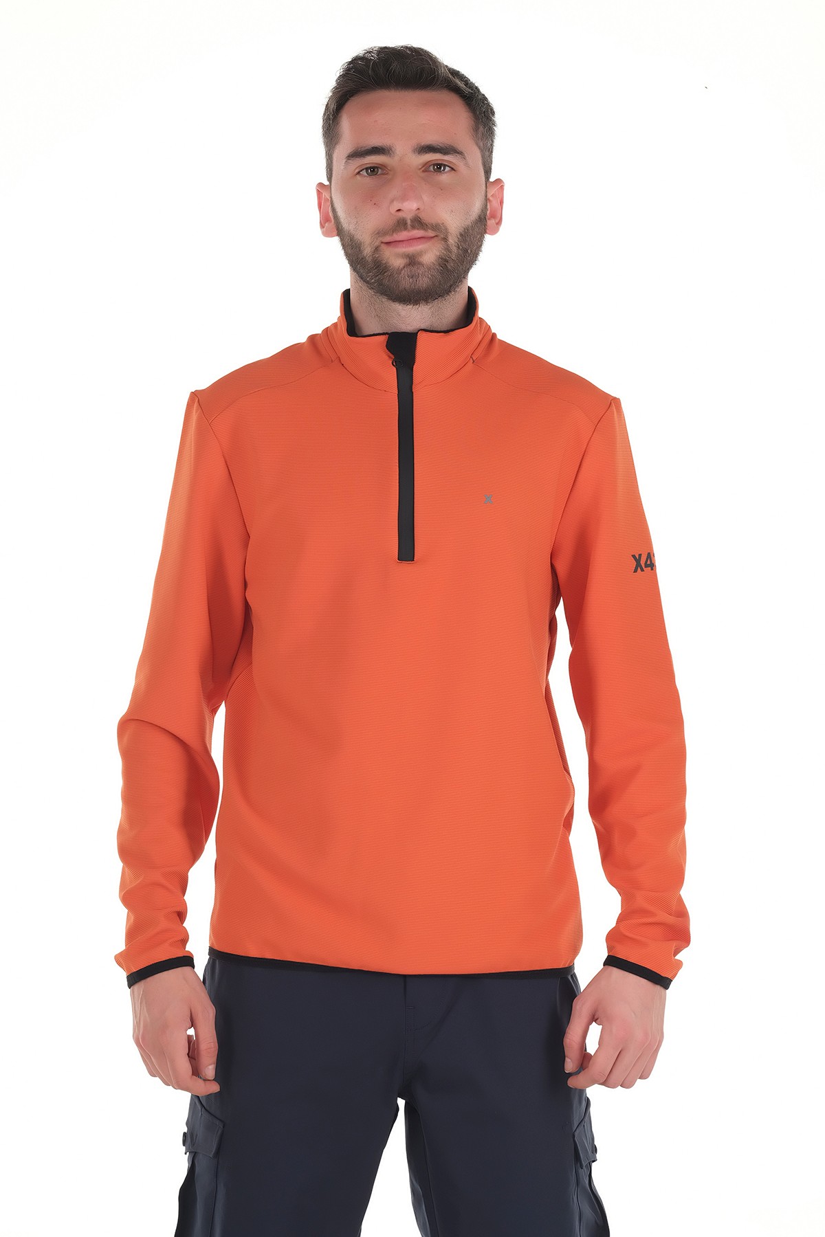 Exuma Outdoor Erkek Sweatshirt Yarım Yaka 2345545 - Kiremit