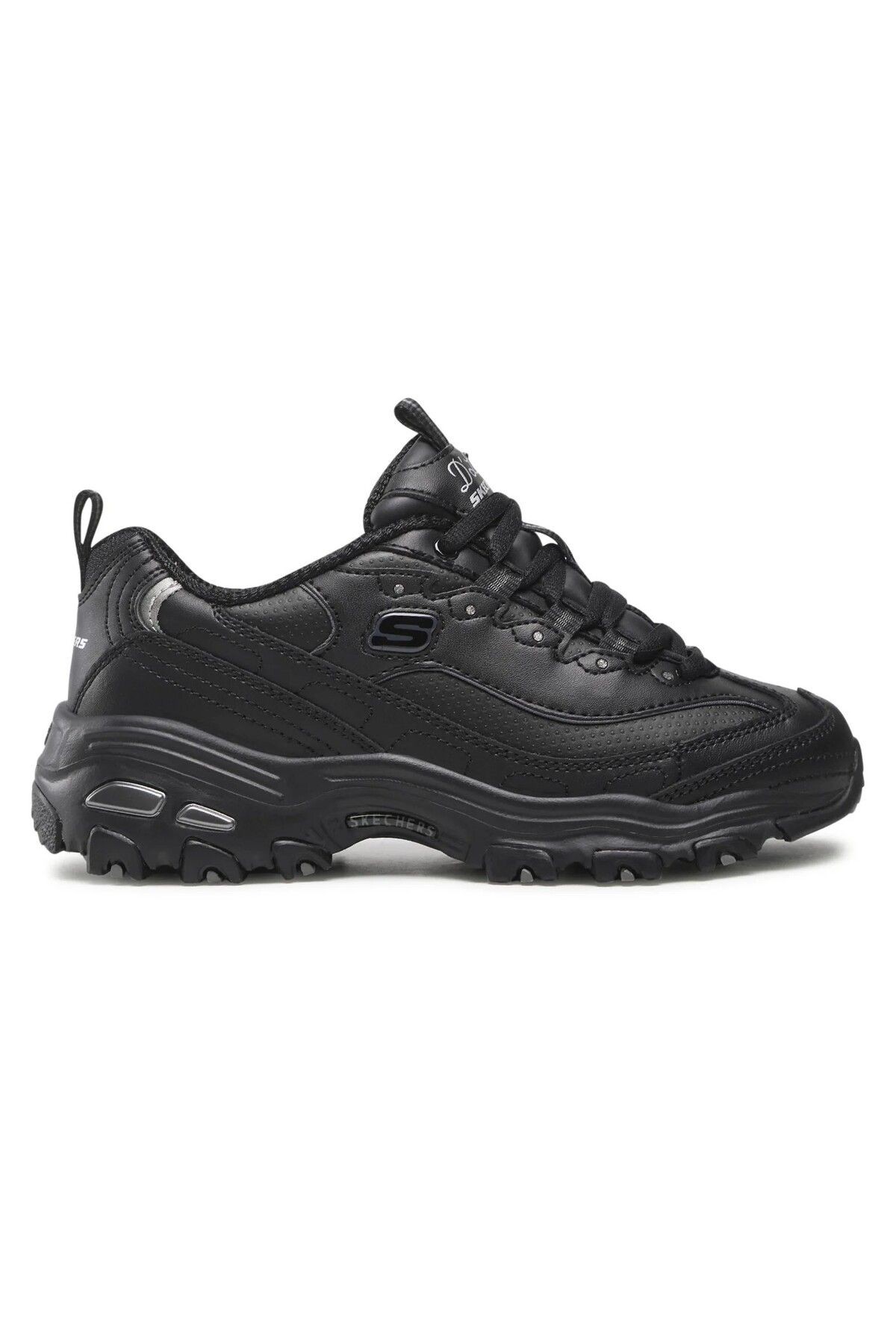 Skechers Kadın Siyah Deri D'Lites-Fresh Start Memory Foam Sneaker 11931-BBK