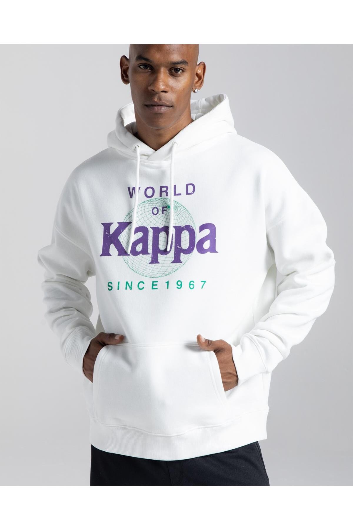 Kappa Authentic Ageo Erkek Beyaz Sweatshirt