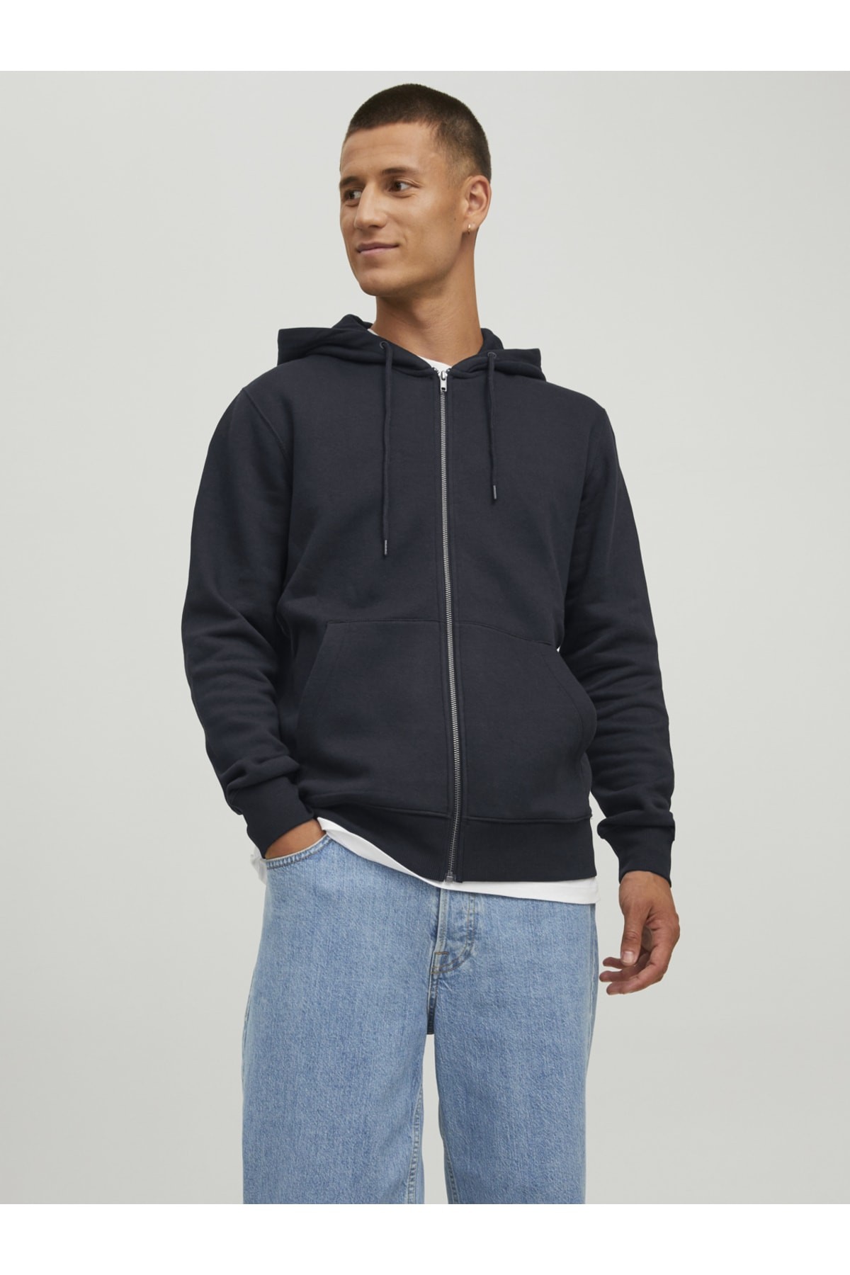 Jack & Jones JJESTAR BASIC SWEAT ZIP HOOD Erkek Sweatshirt 12210830