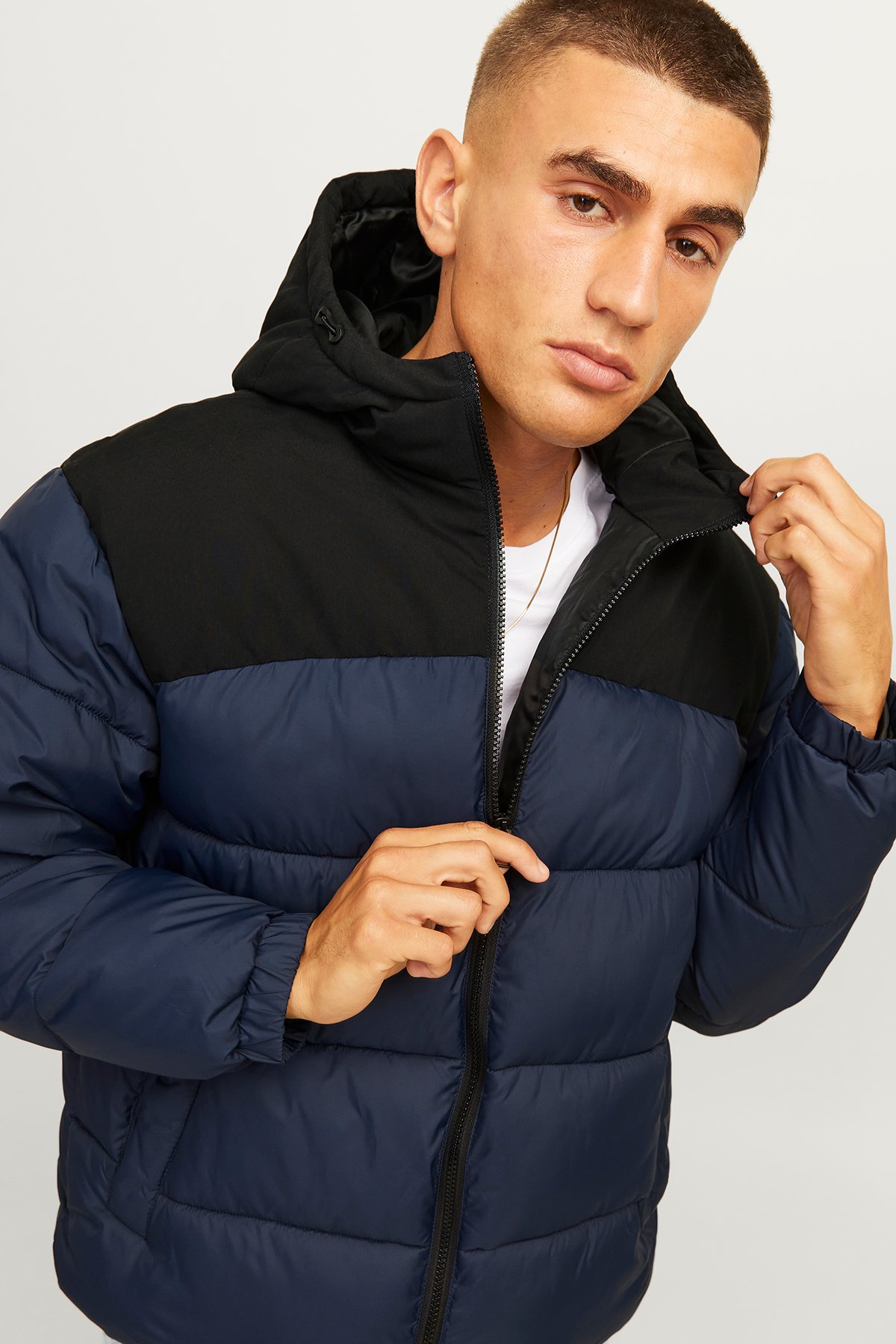 Jack & Jones Jjmoon Hood Puffer Erkek Mont 12256882