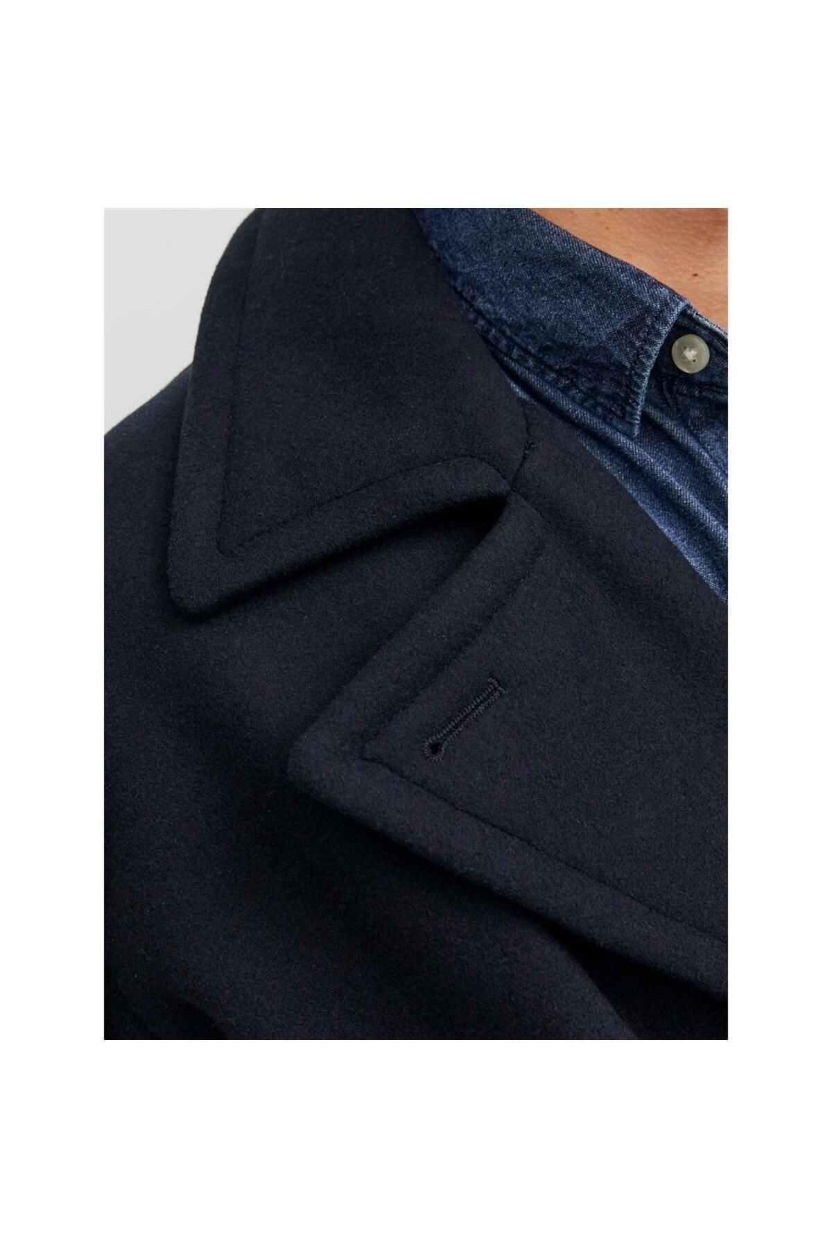 Jack&Jones Premium Jprblucaptain Wool Peacoat Erkek Kaşe Kaban 12239479