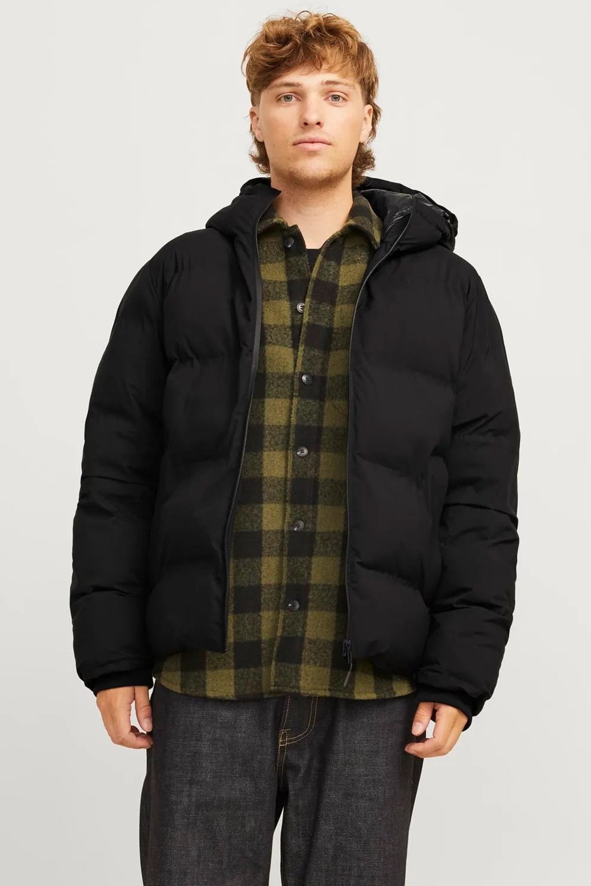 Jack & Jones Jjpayne Puffer Erkek Mont 12256887 - SİYAH